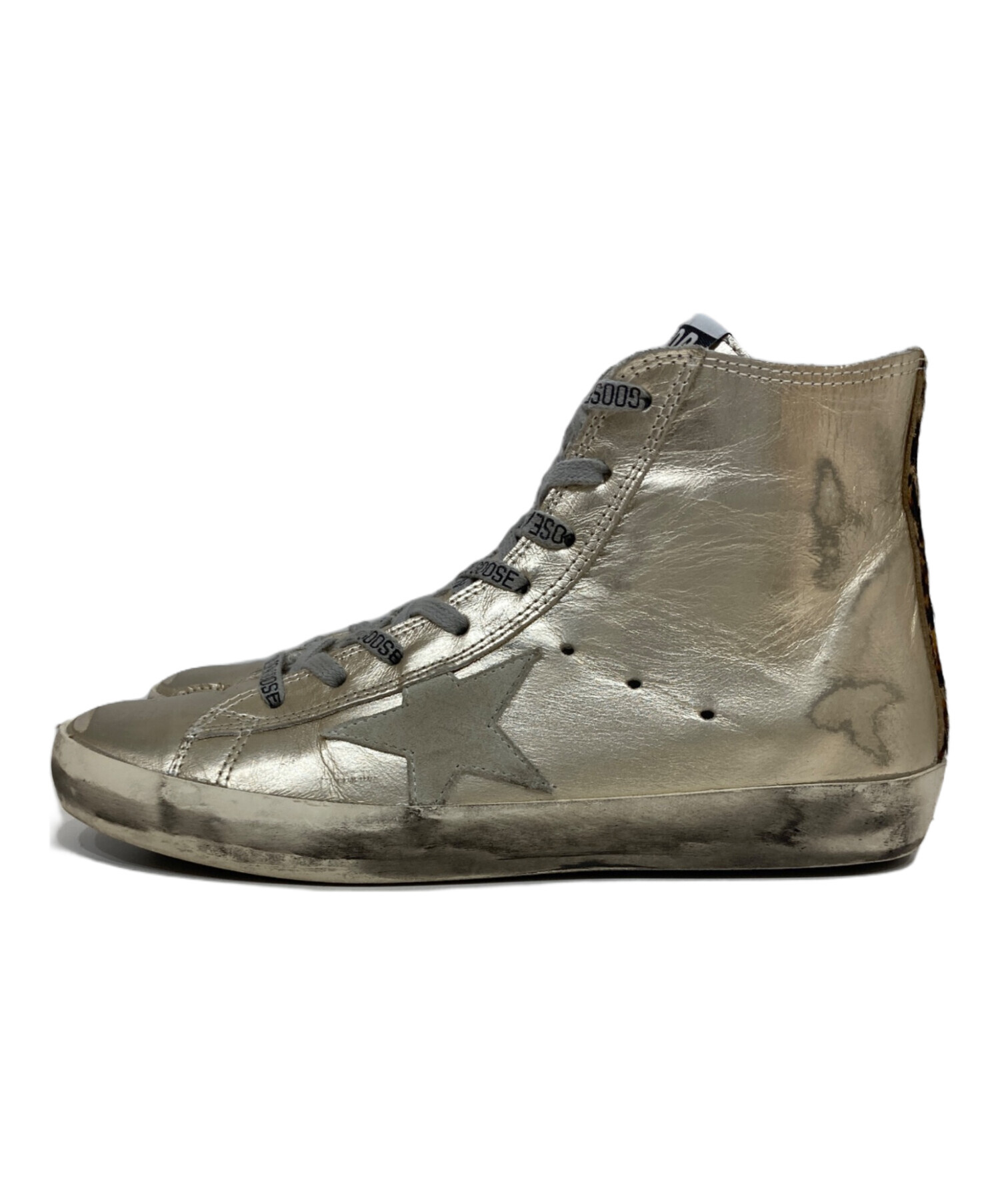 中古・古着通販】GOLDEN GOOSE (ゴールデングース) ハイカットスニーカー ゴールド サイズ:SIZE38｜ブランド・古着通販  トレファク公式【TREFAC FASHION】スマホサイト