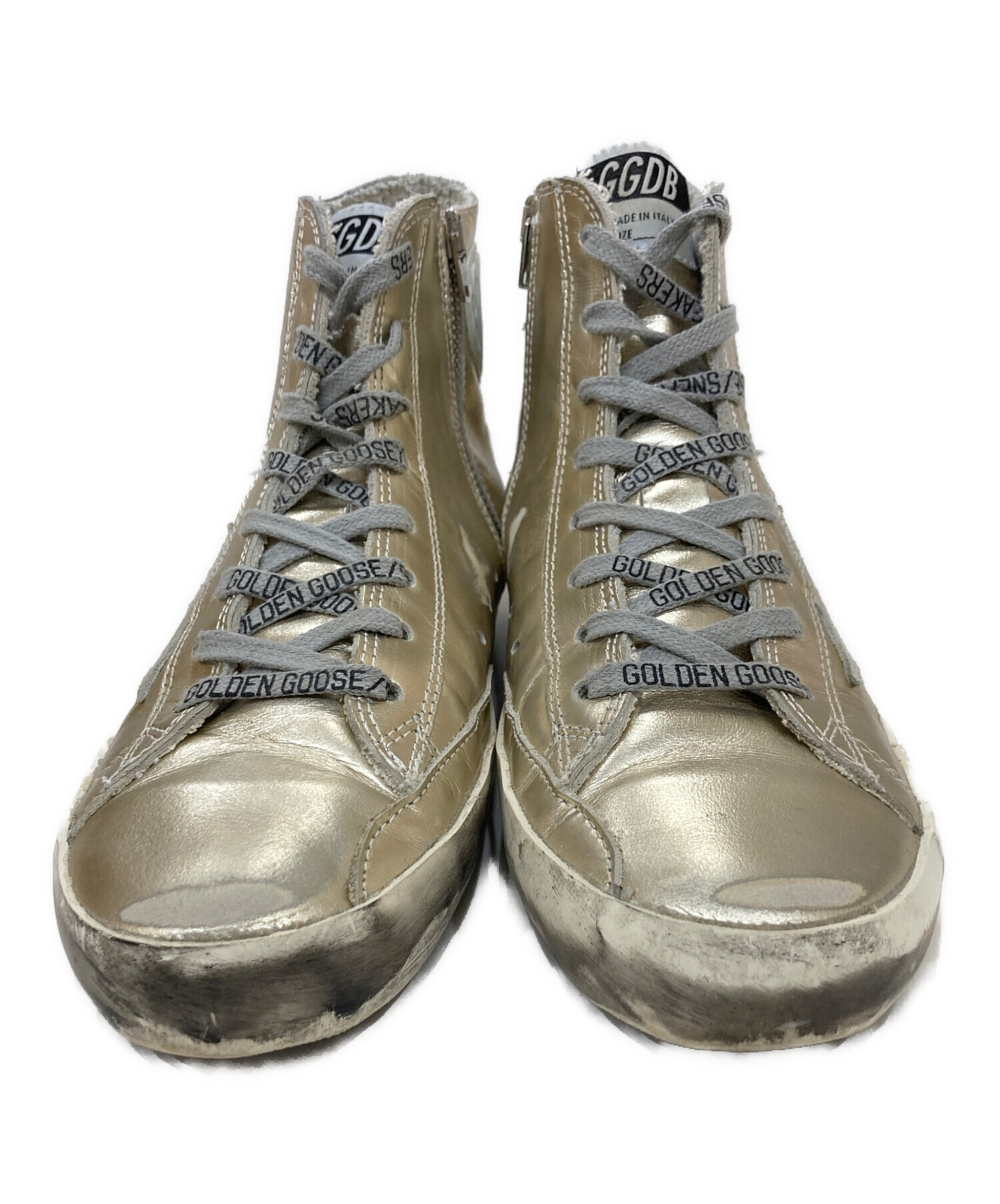 中古・古着通販】GOLDEN GOOSE (ゴールデングース) ハイカットスニーカー ゴールド サイズ:SIZE38｜ブランド・古着通販  トレファク公式【TREFAC FASHION】スマホサイト