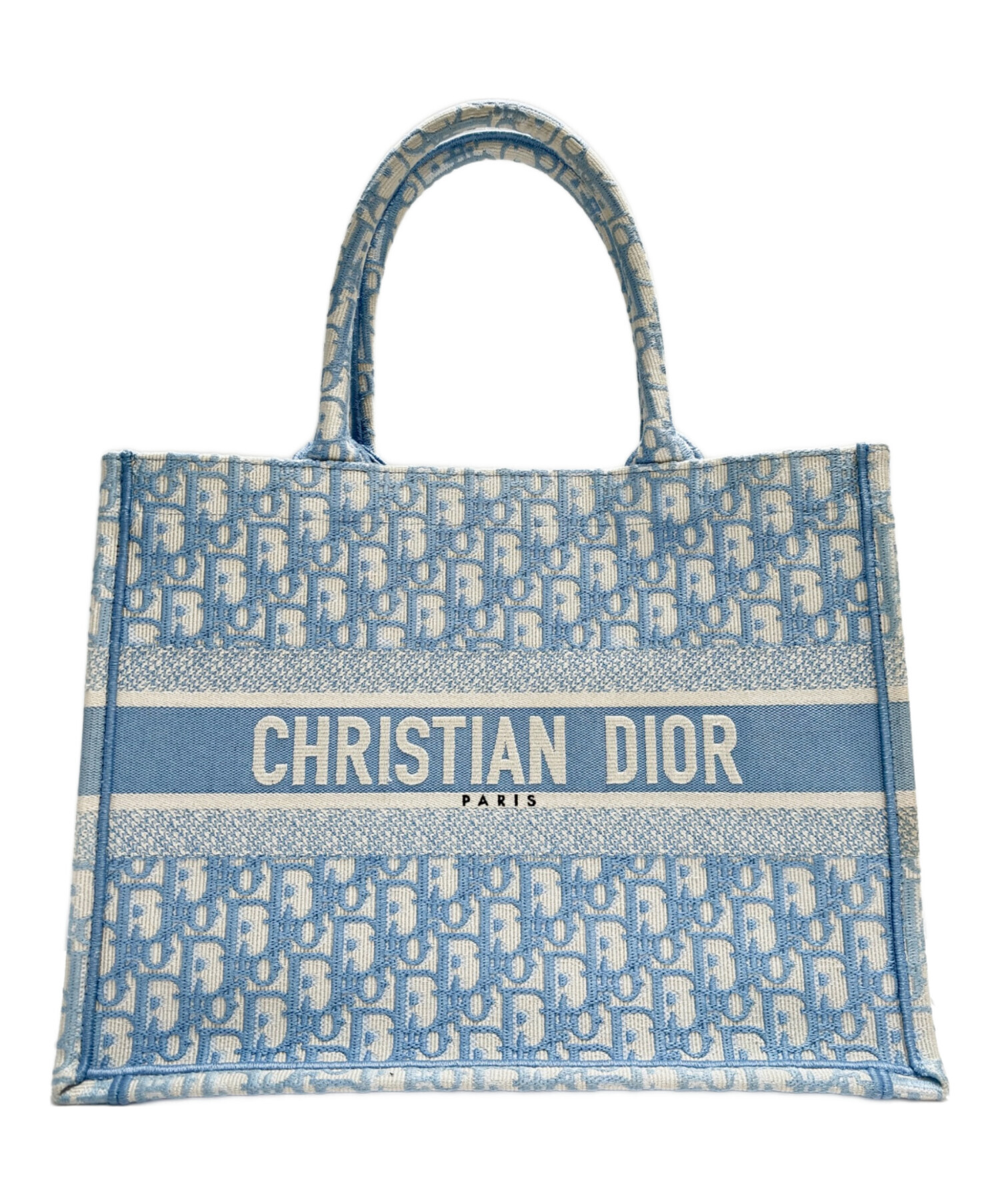 中古・古着通販】Christian Dior (クリスチャン ディオール) Dior Book Tote ブックトート バッグ ミディアム  スカイブルー サイズ:ミディアム｜ブランド・古着通販 トレファク公式【TREFAC FASHION】スマホサイト