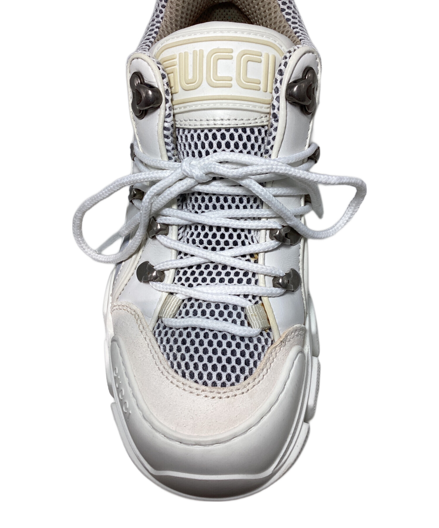 中古・古着通販】GUCCI (グッチ) Flash Trek Sneaker（フラッシュトレックスニーカー） ホワイト サイズ:36  1/2｜ブランド・古着通販 トレファク公式【TREFAC FASHION】スマホサイト