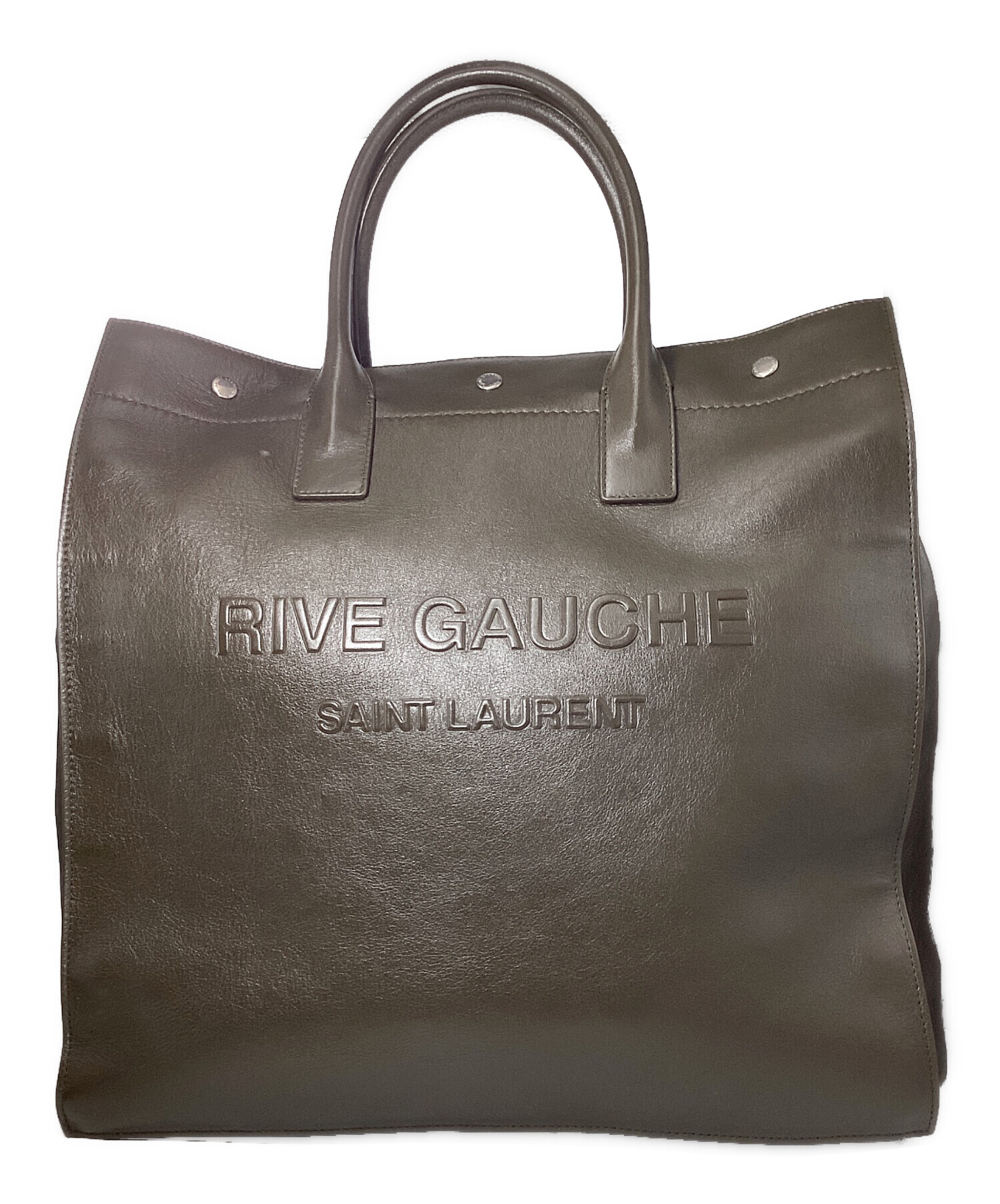 中古・古着通販】Saint Laurent Paris (サンローランパリ) Rive Gauche tote bag (リヴゴーシュトートバッグ)  オリーブ｜ブランド・古着通販 トレファク公式【TREFAC FASHION】スマホサイト