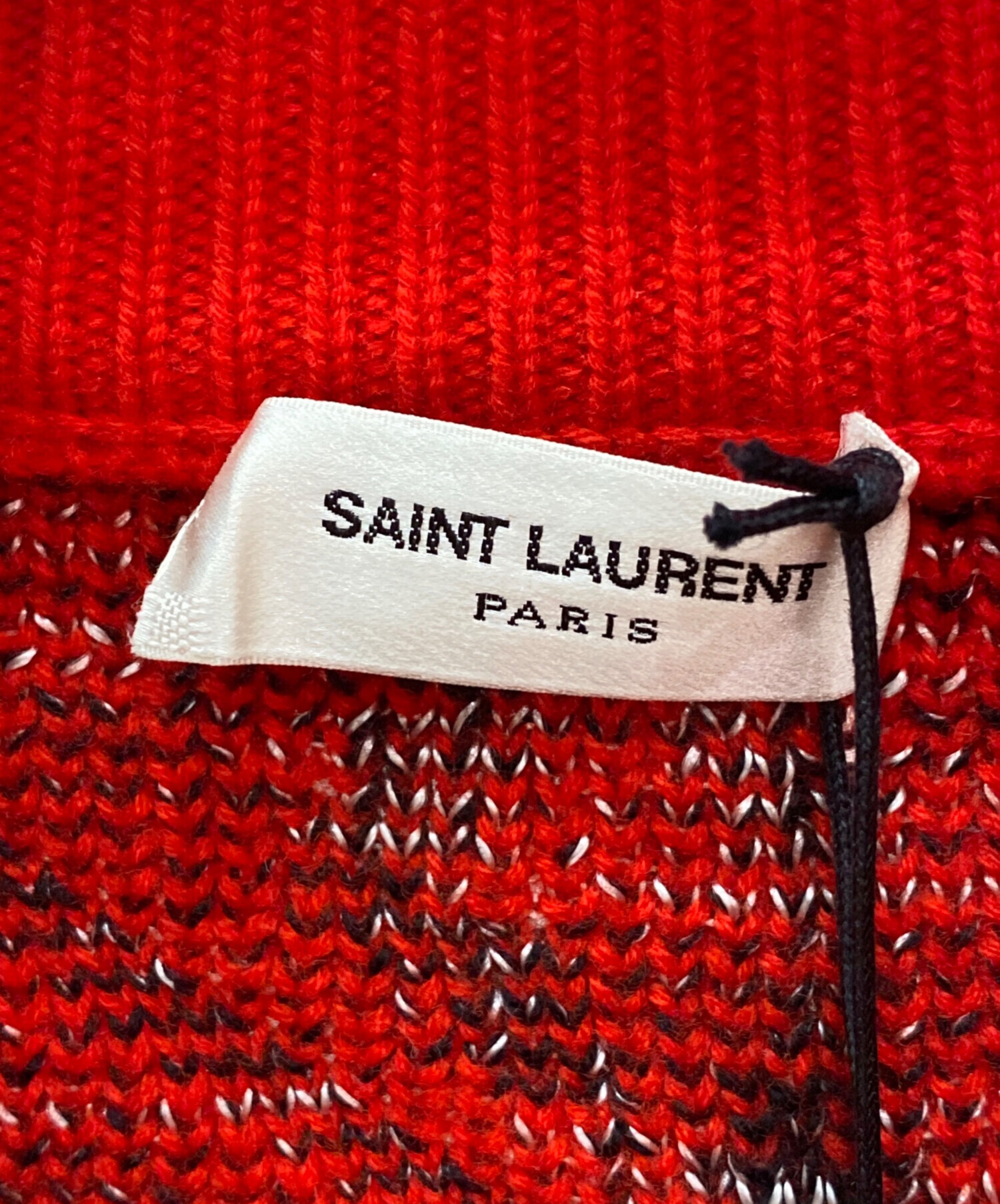 中古・古着通販】Saint Laurent Paris (サンローランパリ) カシミヤ混 ボトルネック フローラル ジャガードニット レッド  サイズ:XS 未使用品｜ブランド・古着通販 トレファク公式【TREFAC FASHION】スマホサイト