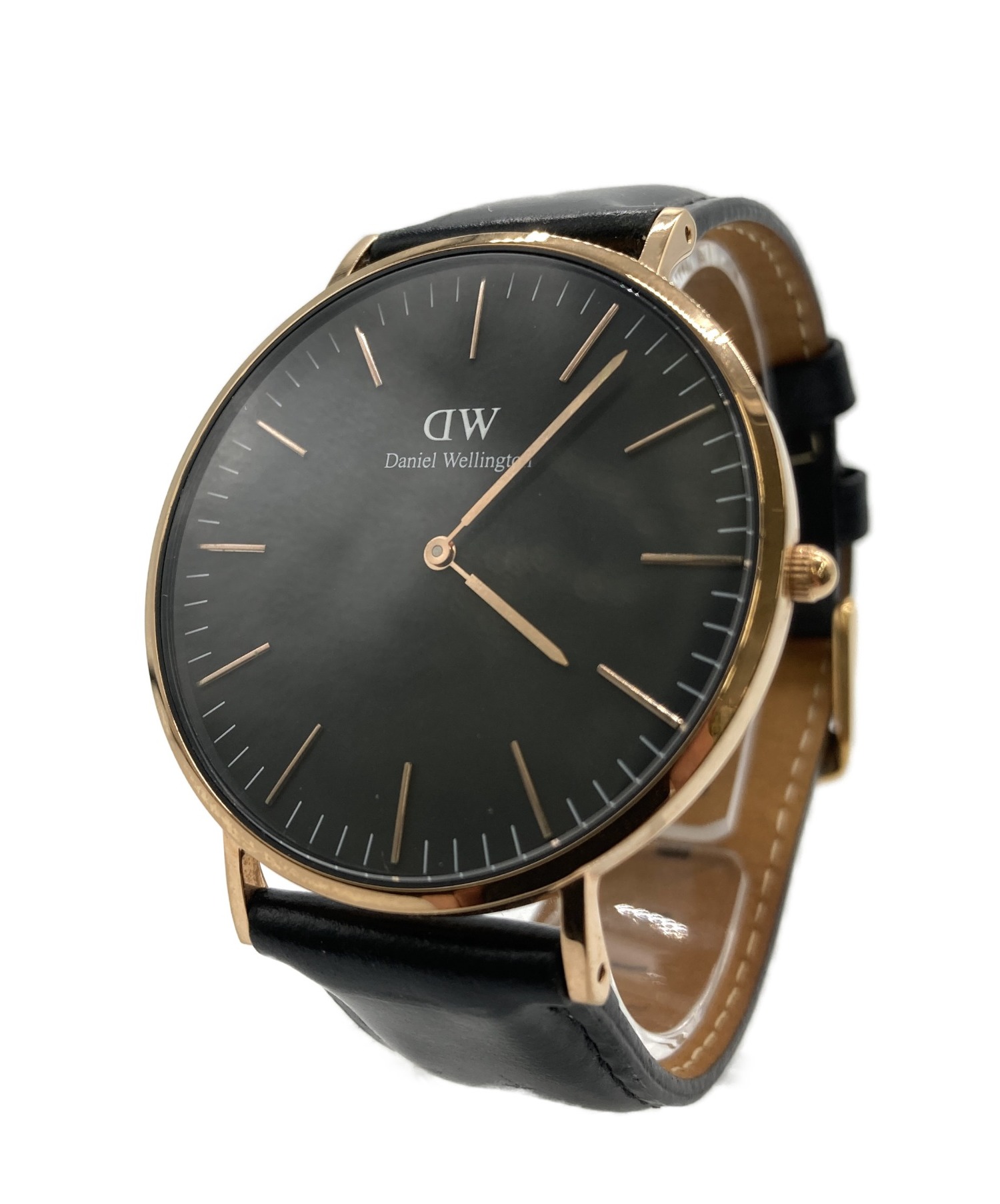 Daniel Wellington (ダニエルウェリントン) 腕時計 ブラック B40R11 クォーツ 動作確認済み レザー 01050375194