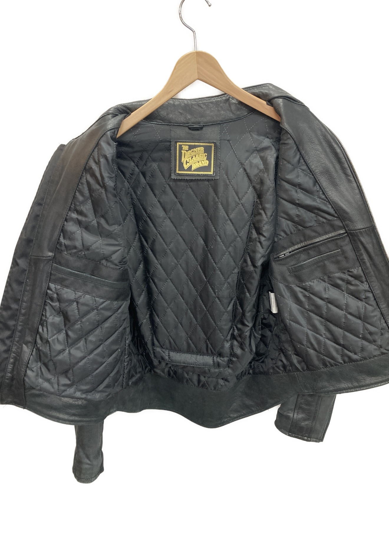 DEGNER CLASSIC BRAND (デグナー クラシック ブランド) レザーライダースジャケット ブラック サイズ:L
