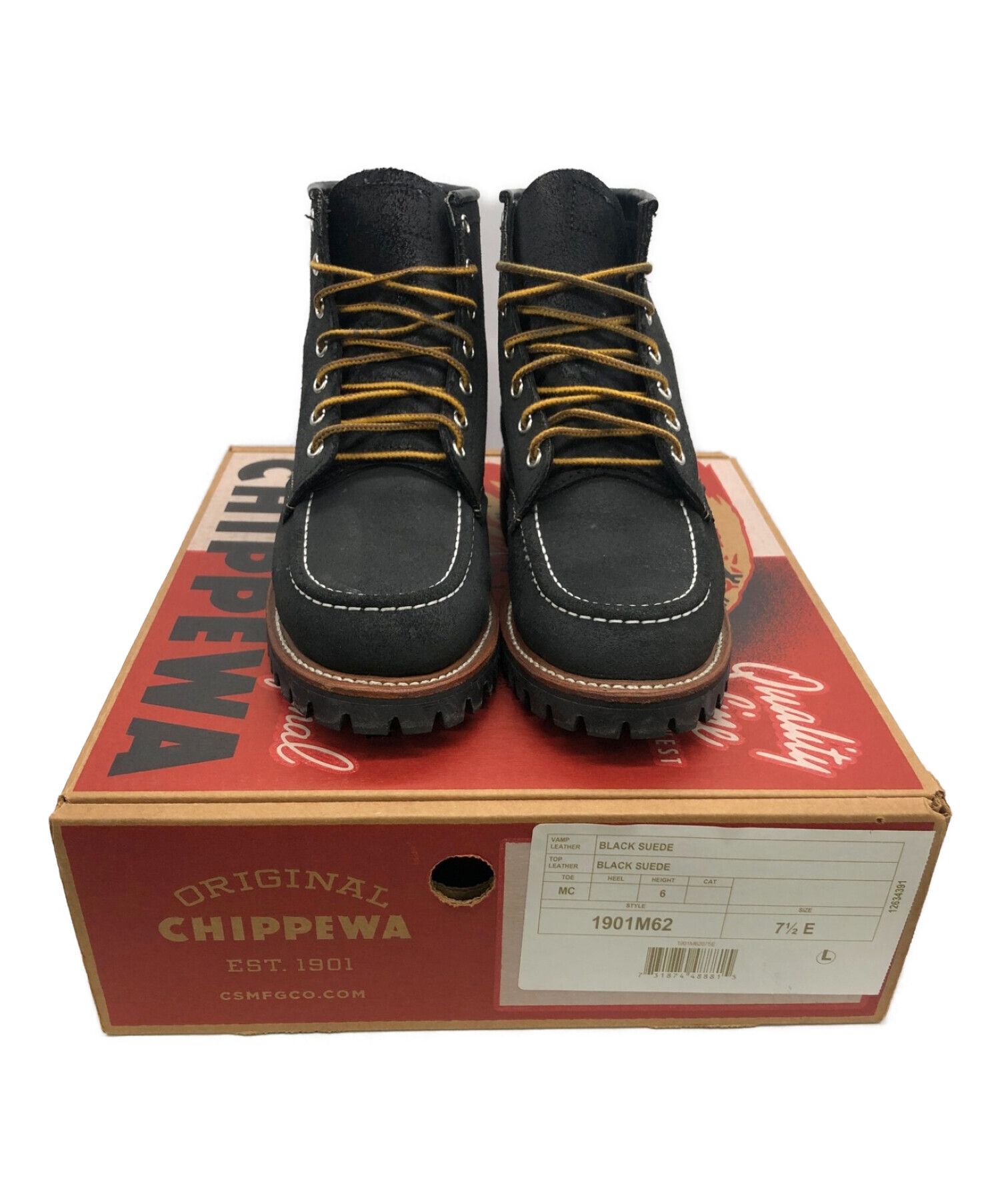 CHIPPEWA (チペワ) ブーツ ブラック サイズ:7 1/2 E