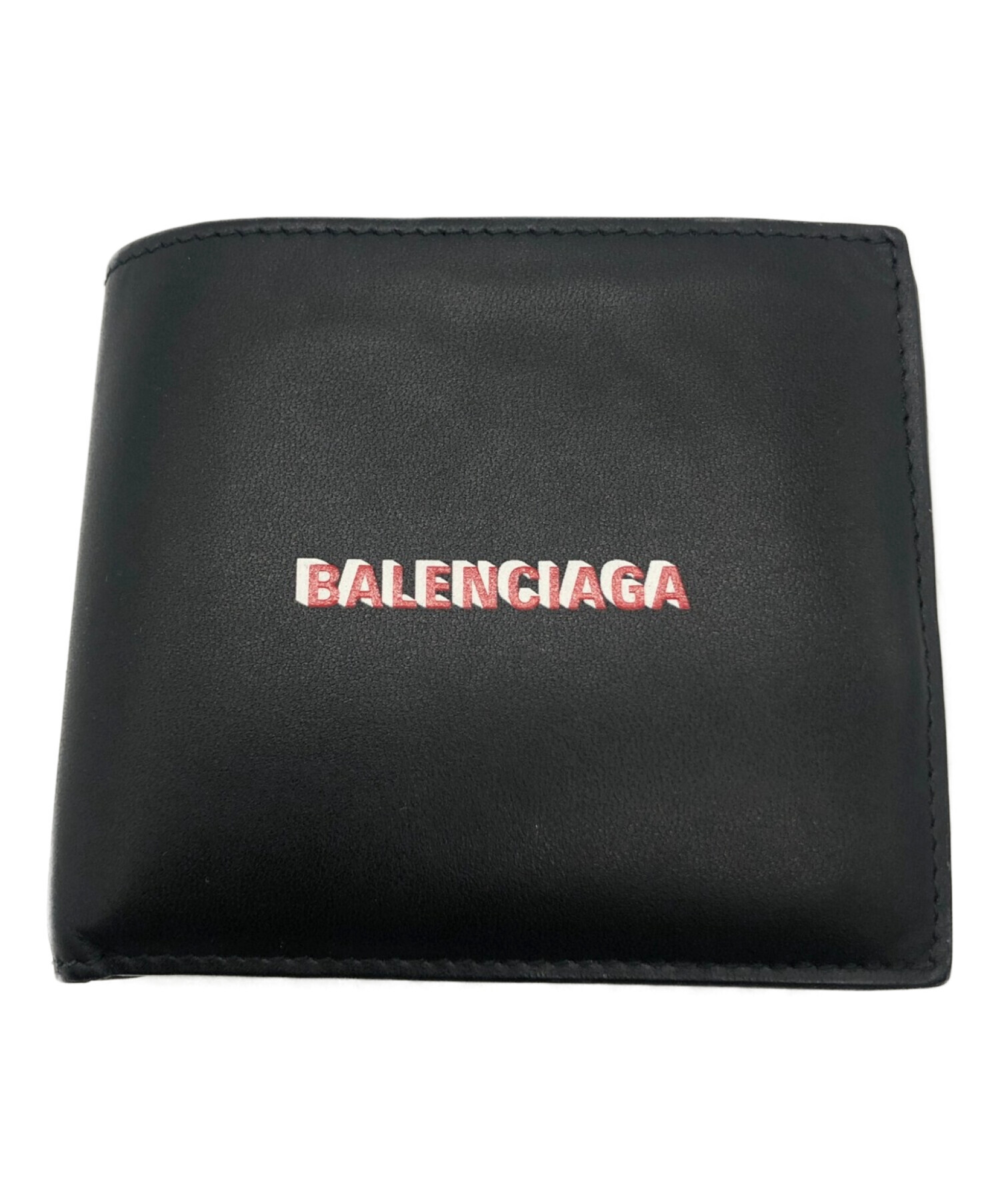 箱保存袋BALENCIAGA  バレンシアガ  二つ折り財布 ブラック