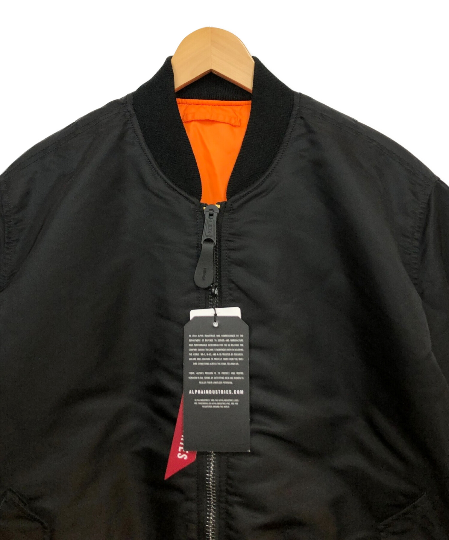 ALPHA (アルファ) MA-1ジャケット ブラック サイズ:L