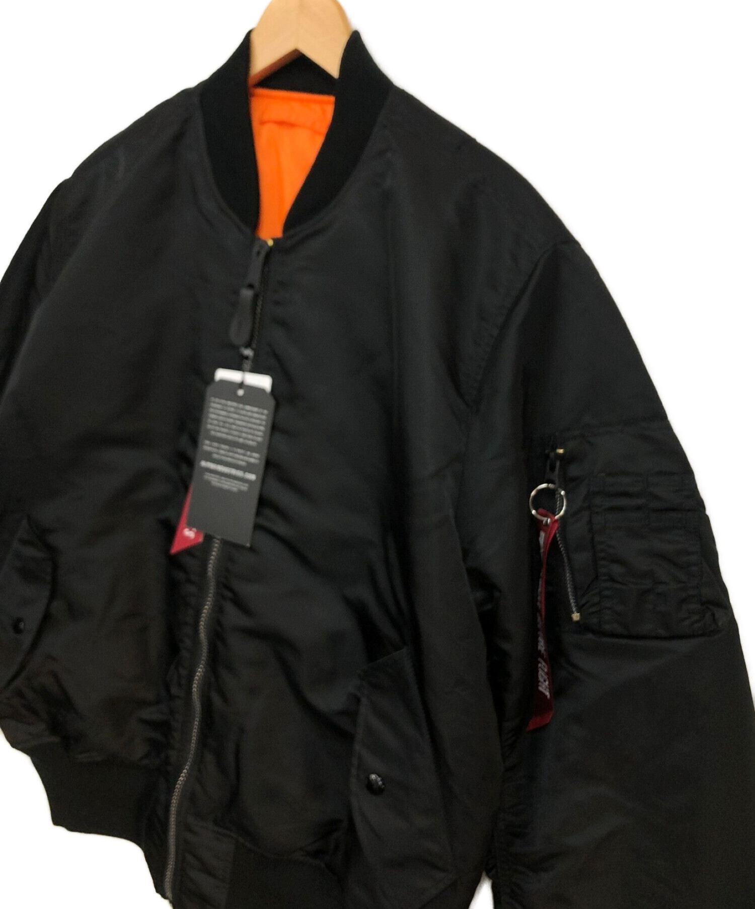 ALPHA (アルファ) MA-1ジャケット ブラック サイズ:L
