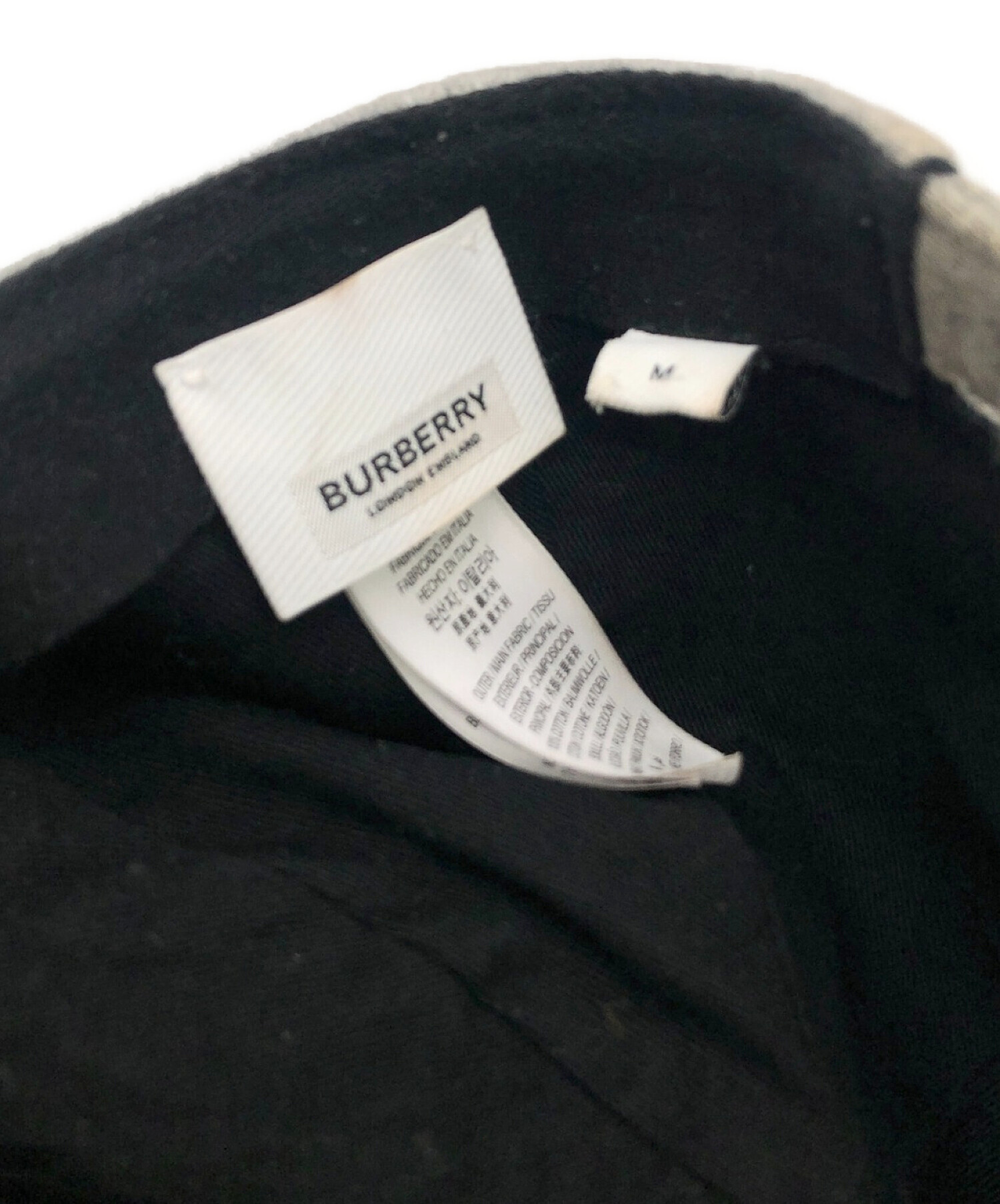 BURBERRY (バーバリー) キャップ グレー サイズ:M