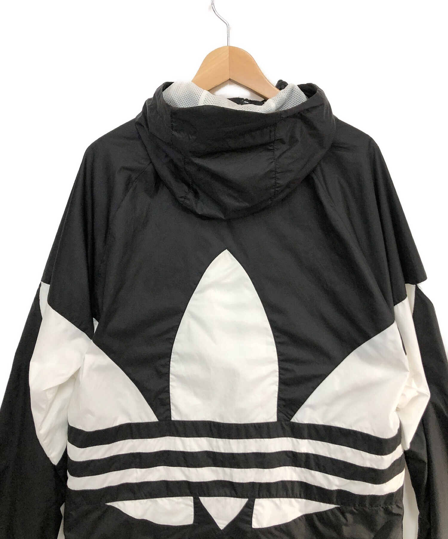 中古・古着通販】adidas (アディダス) ナイロンパーカー ブラック