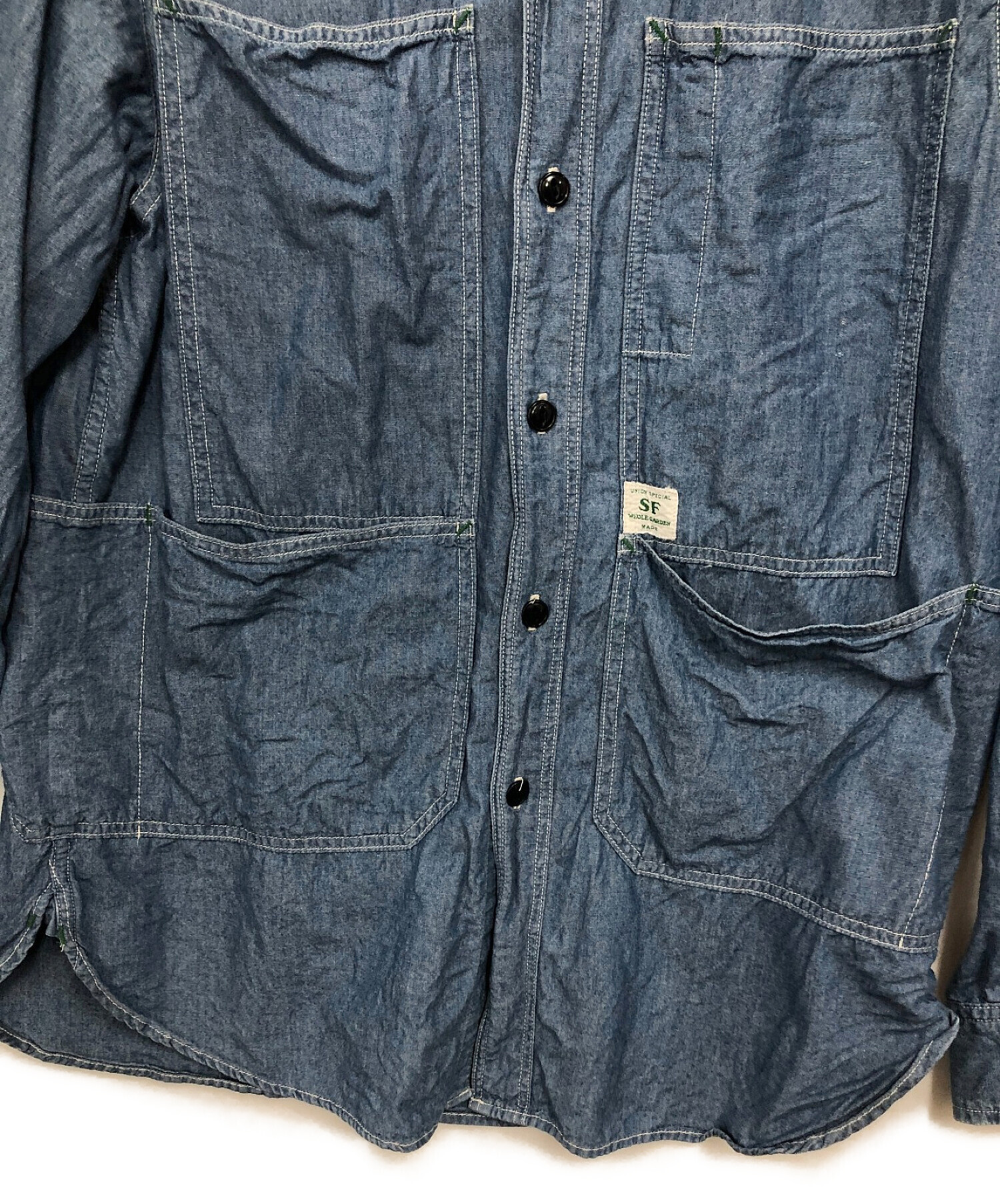 中古・古着通販】SASSAFRAS (ササフラス) デニムシャツ ブルー サイズ