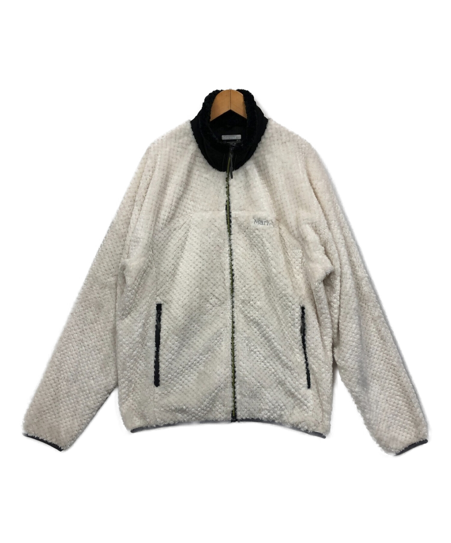 MARMOT (マーモット) フリースジャケット ブラック×ホワイト サイズ:XL