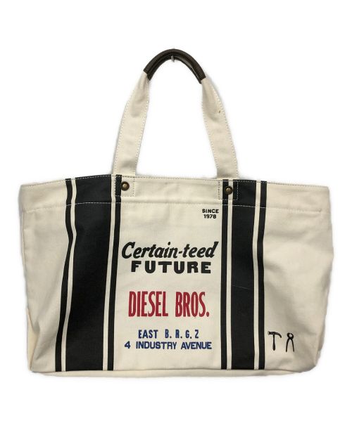 【中古・古着通販】DIESEL (ディーゼル) トートバッグ ホワイト×ブラック｜ブランド・古着通販 トレファク公式【TREFAC  FASHION】スマホサイト