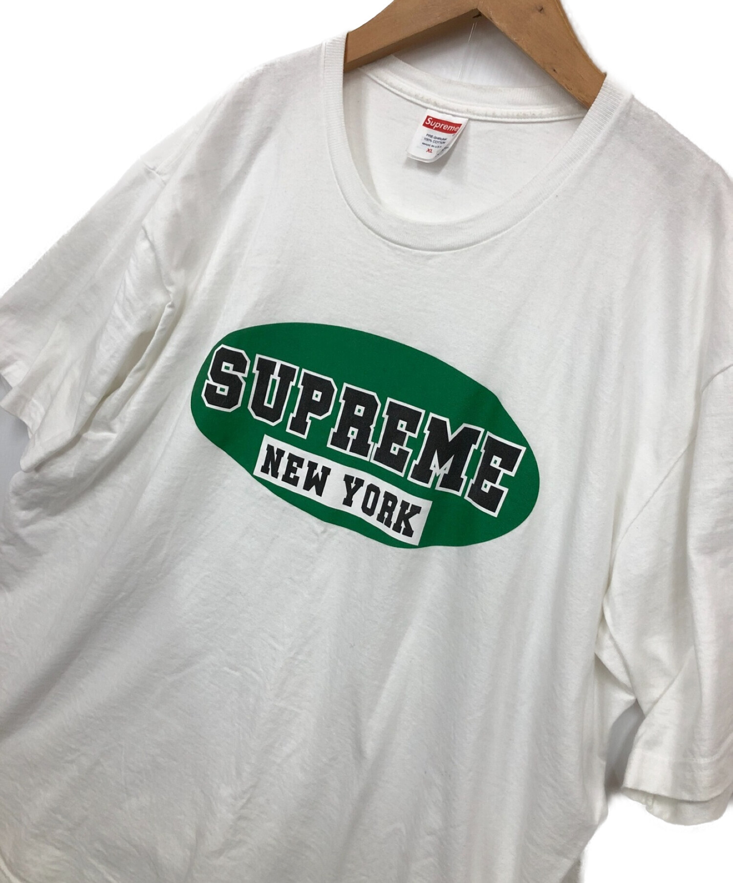 中古・古着通販】SUPREME (シュプリーム) Tシャツ ホワイト×グリーン