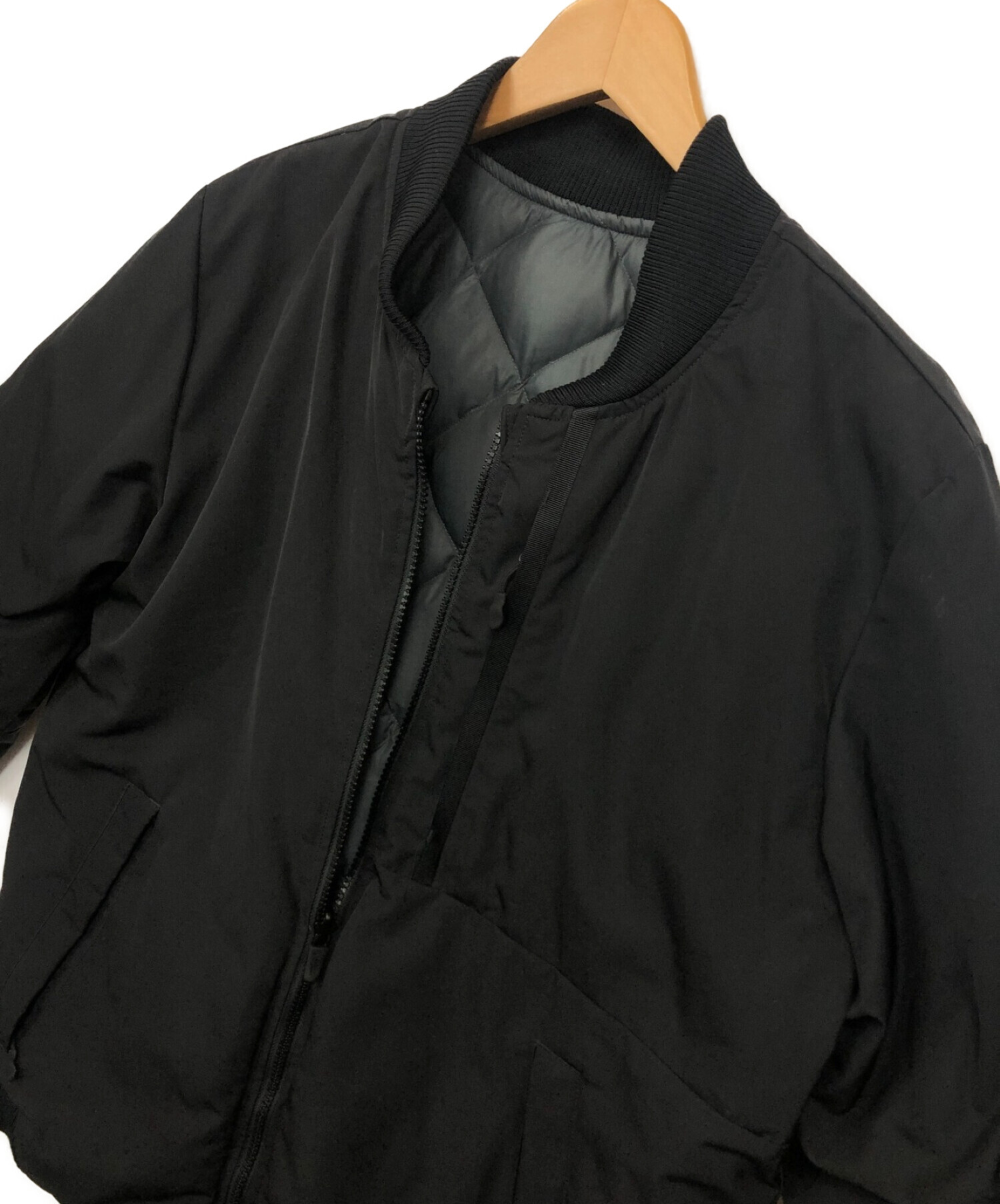NIKE (ナイキ) リバーシブルダウンジャケット ブラック サイズ:L