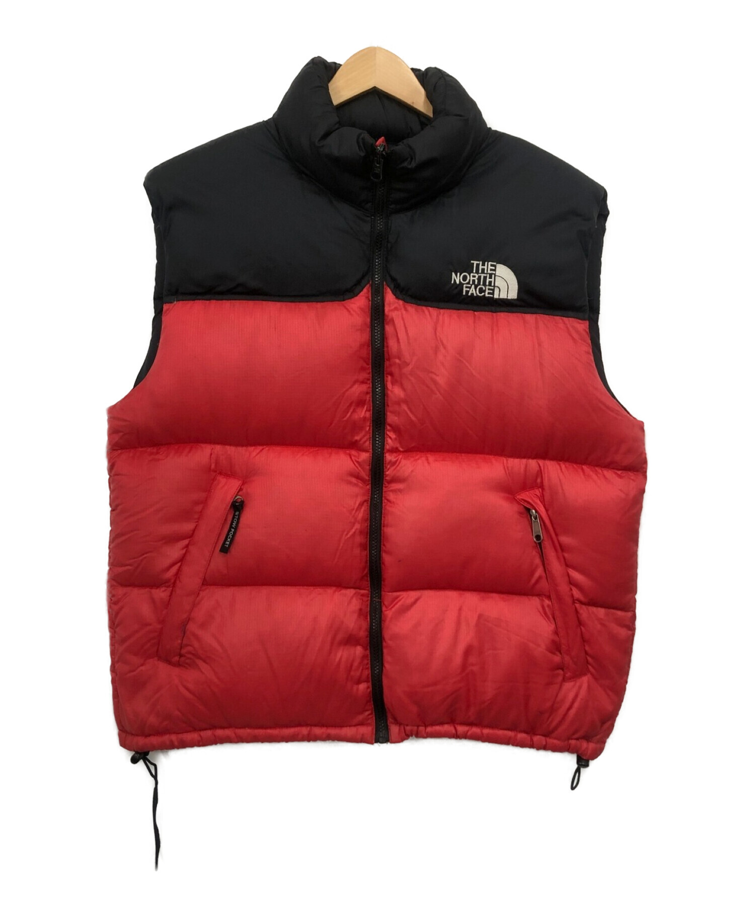 THE NORTH FACE (ザ ノース フェイス) ダウンベスト ブラック×レッド サイズ:不明