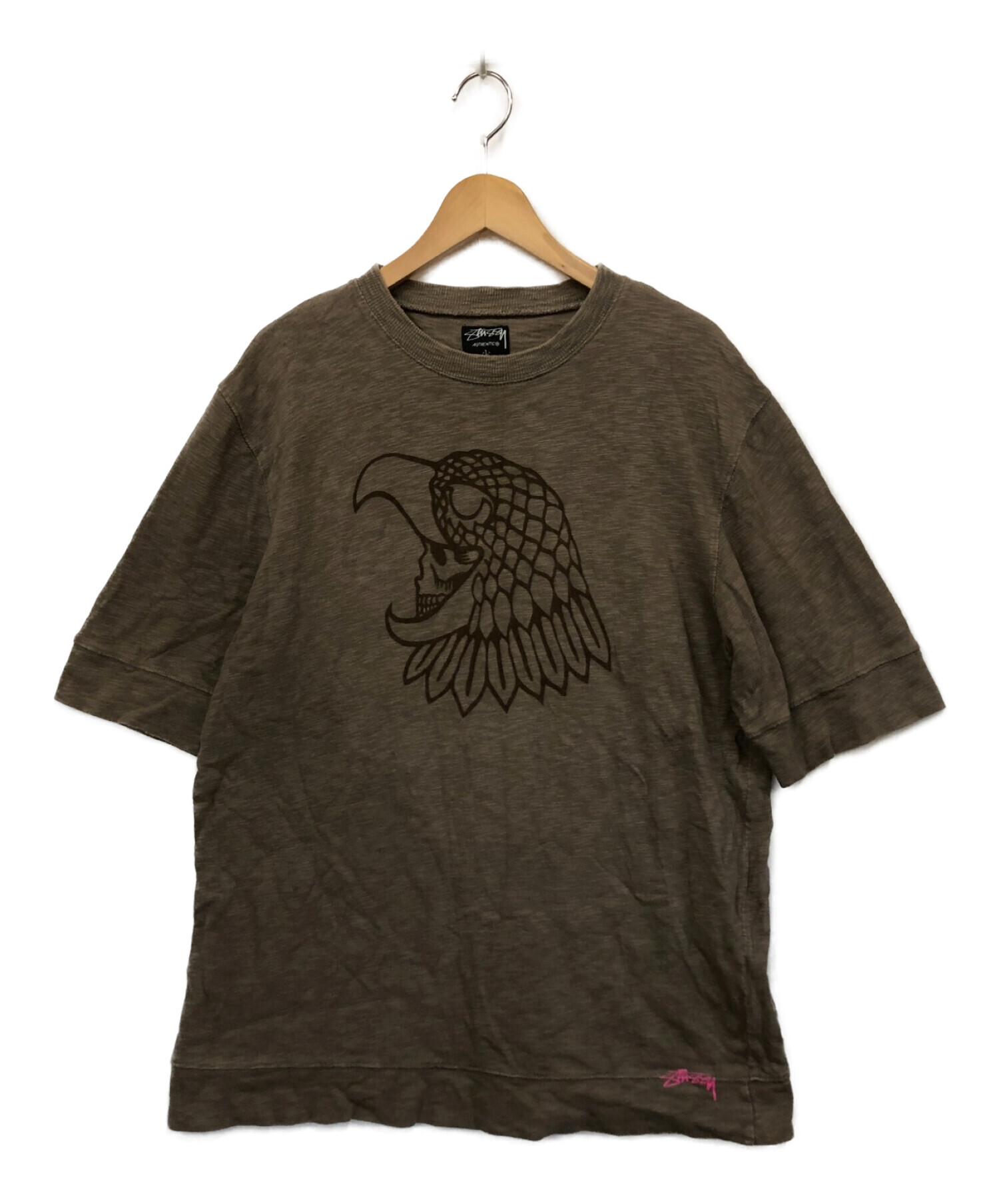 stussy (ステューシー) 半袖Tシャツ ブラウン サイズ:L