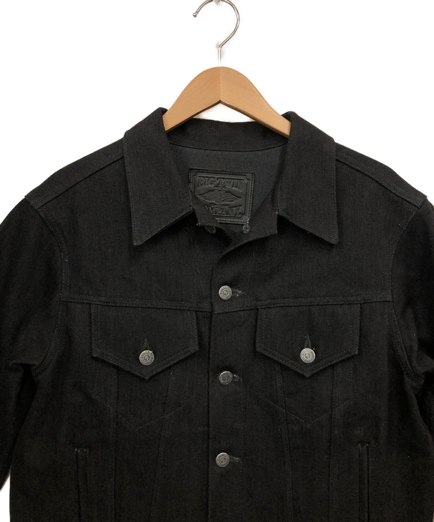 BIG TWIN (ビッグツイン) デニムジャケット ブラック サイズ:40