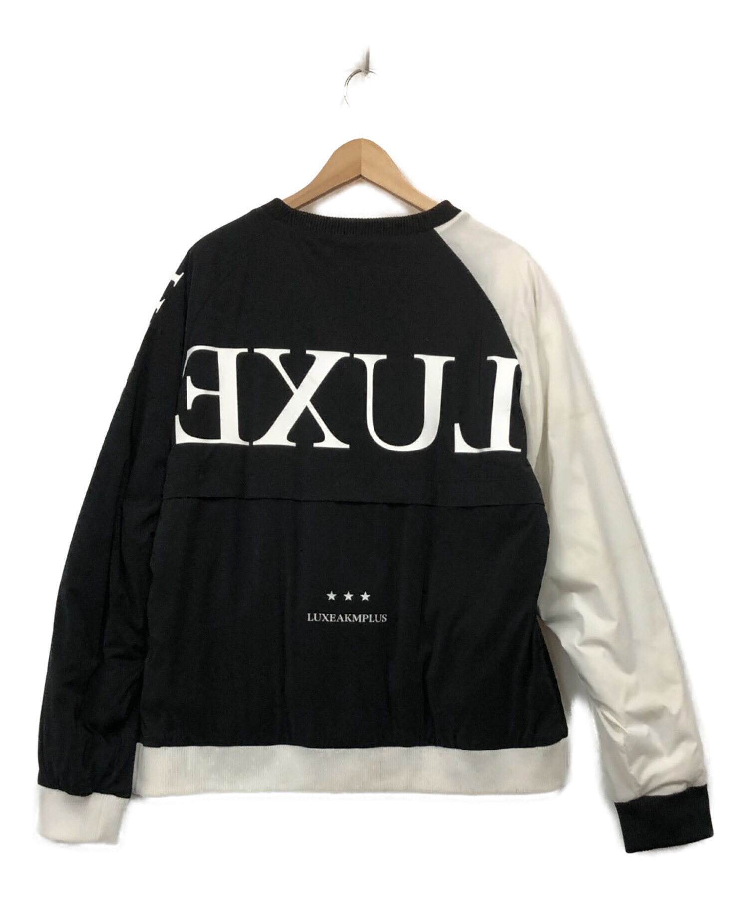 LUXEAKMPLUS (リュクスエイケイエムプラス) 中綿ジャケット ブラック×ホワイト サイズ:XL