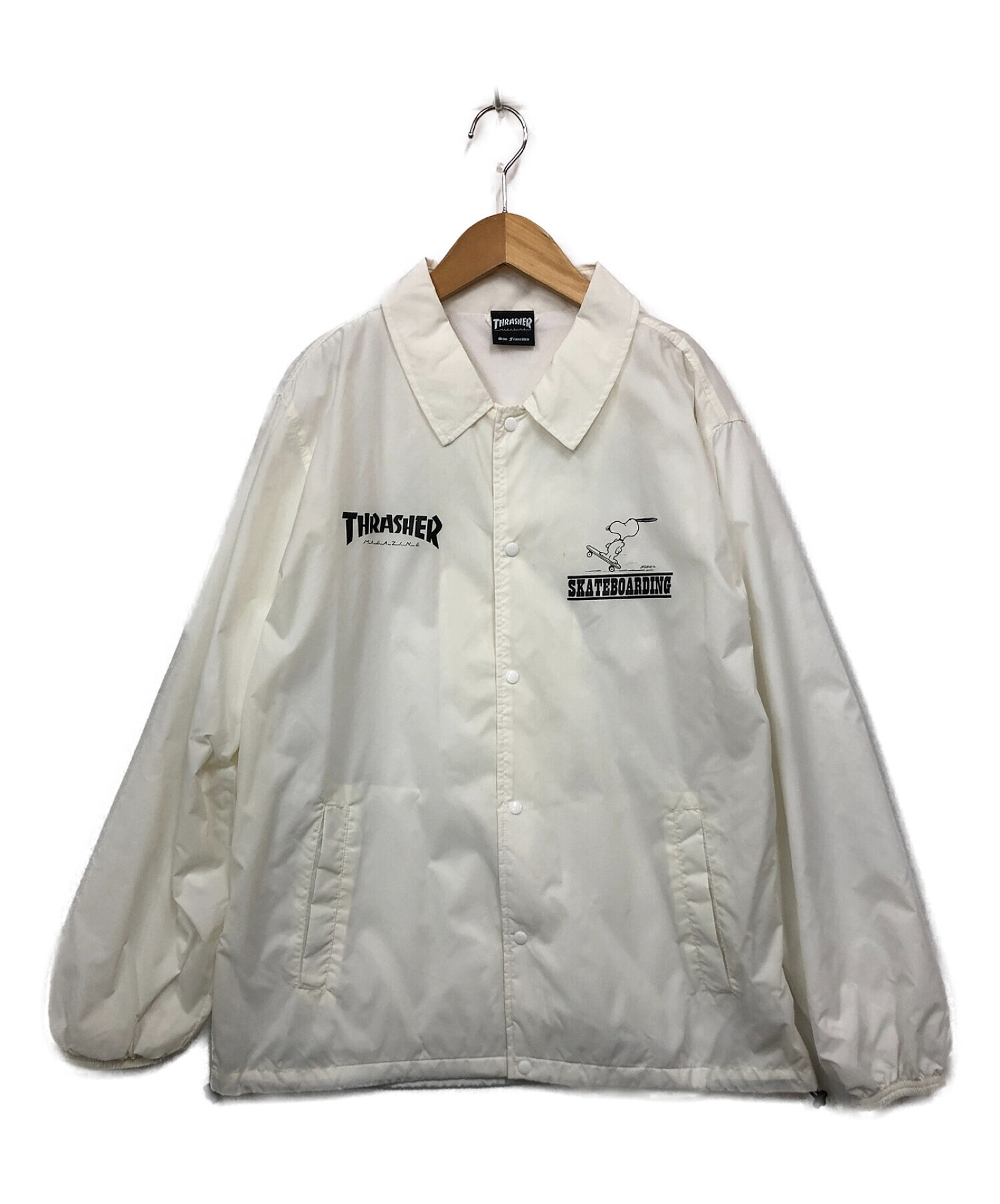 中古・古着通販】THRASHER (スラッシャー) コーチジャケット ホワイト ...