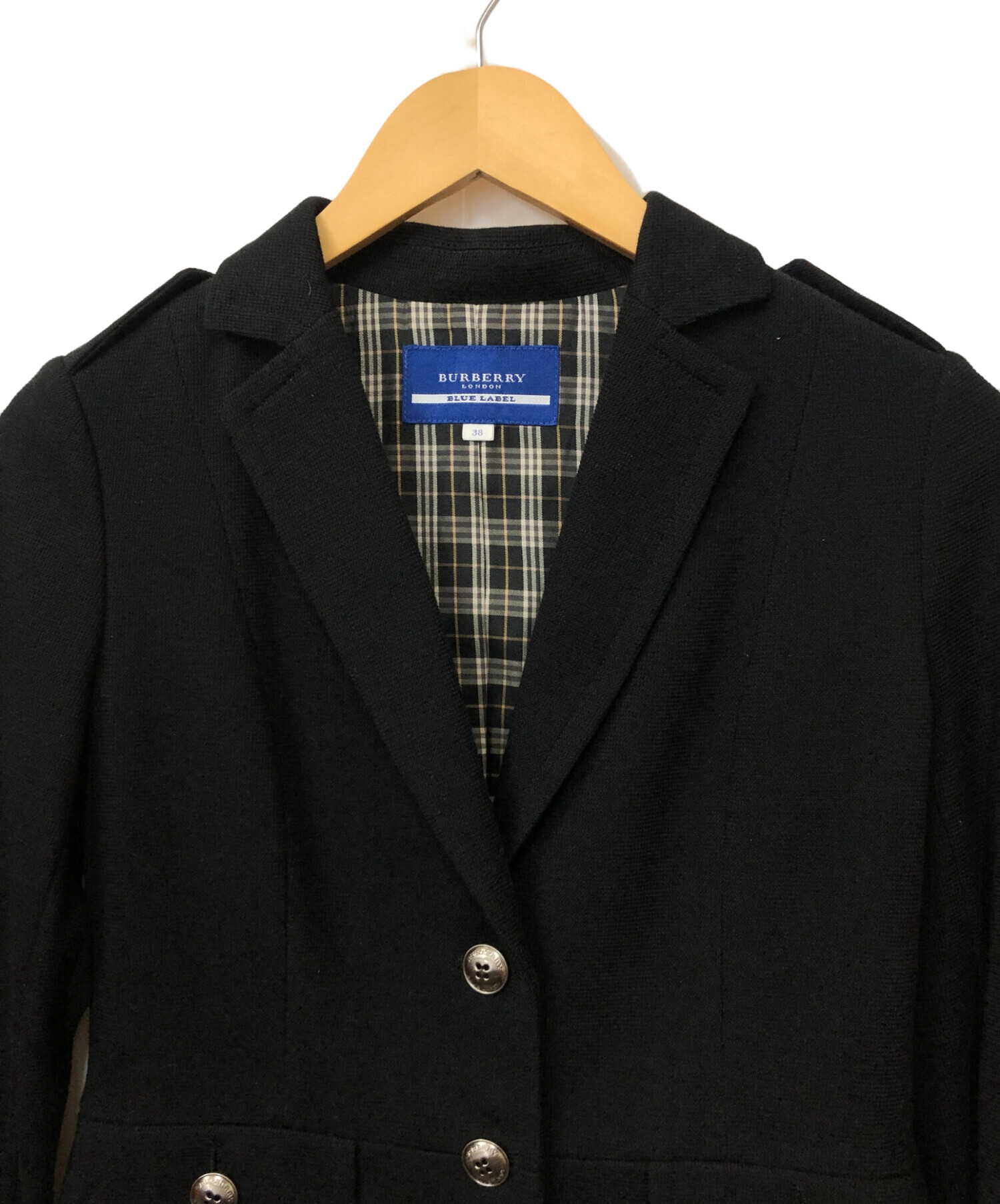 BURBERRY BLUE LABEL (バーバリーブルーレーベル) ジャケット ブラック サイズ:38