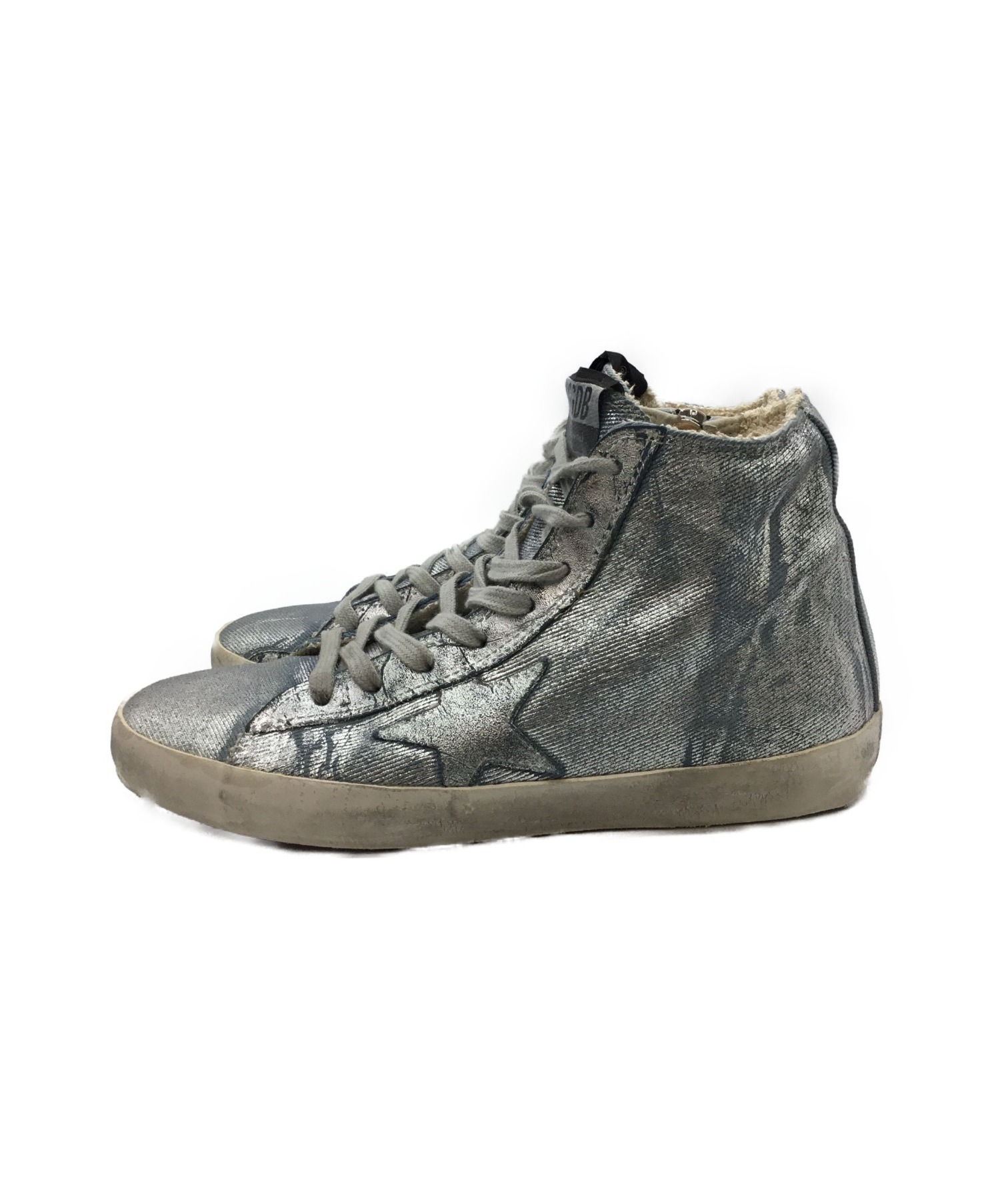 GOLDEN GOOSE DELUXE BRAND (ゴールデングースデラックスブランド) ハイカットスニーカー シルバー サイズ:41