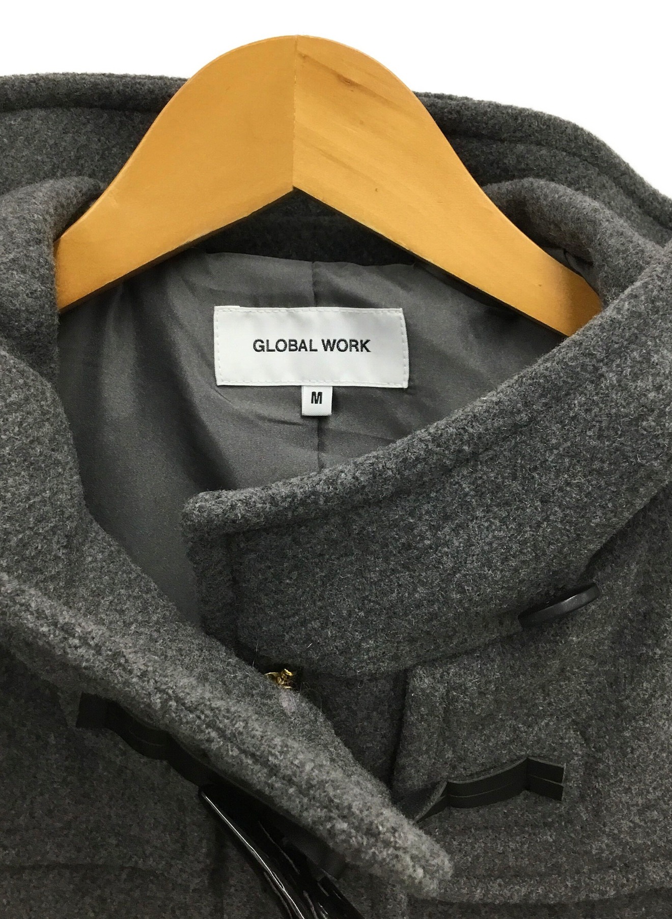 GLOBAL WORK (グローバルワーク) ダッフルコート グレー サイズ:M