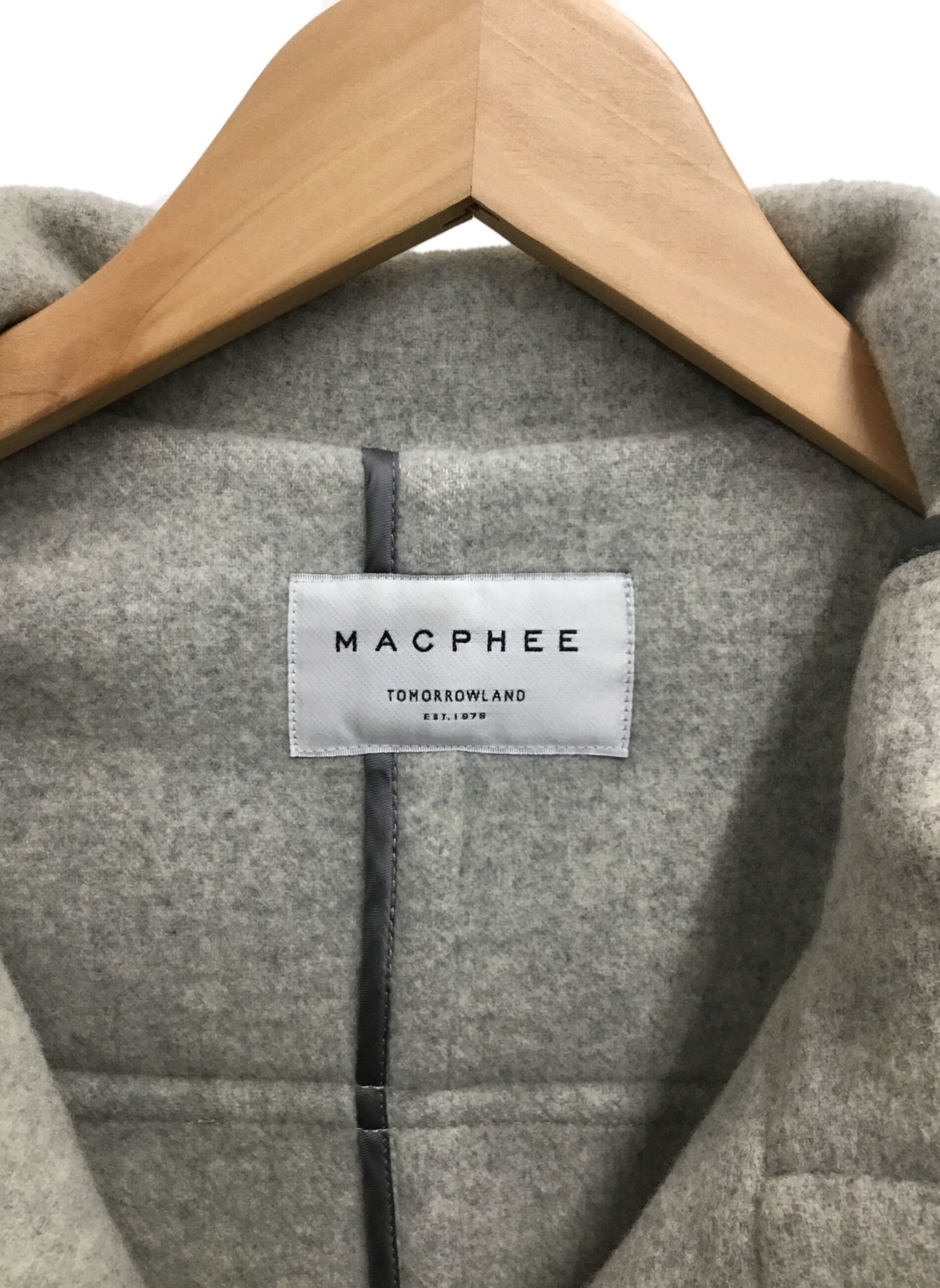 MACPHEE (マカフィー) ダッフルコート グレー サイズ:S