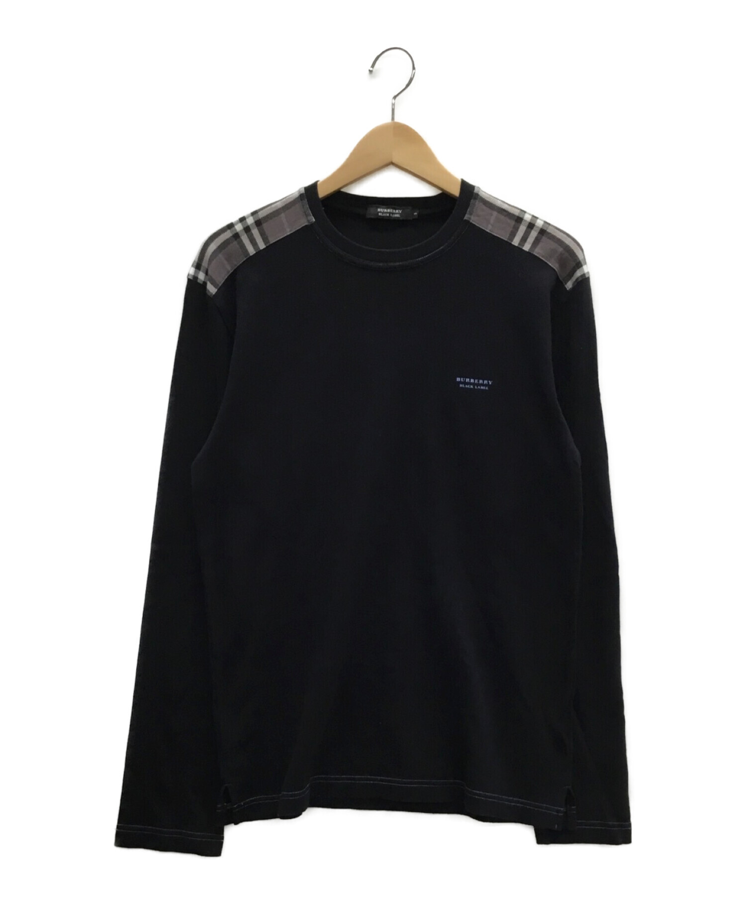 BURBERRY BLACK LABEL (バーバリーブラックレーベル) 長袖Tシャツ ブラック サイズ:3