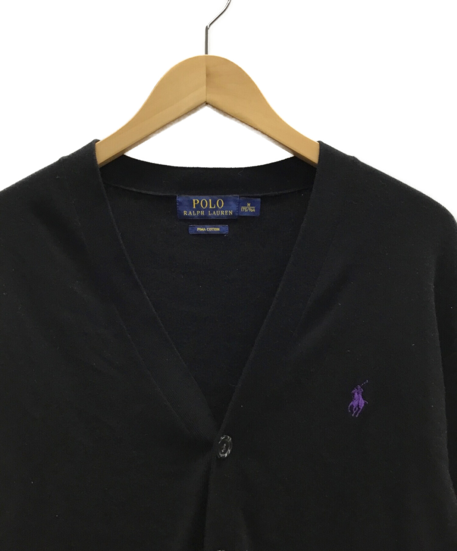 POLO RALPH LAUREN (ポロ・ラルフローレン) カーディガン ブラック サイズ:M