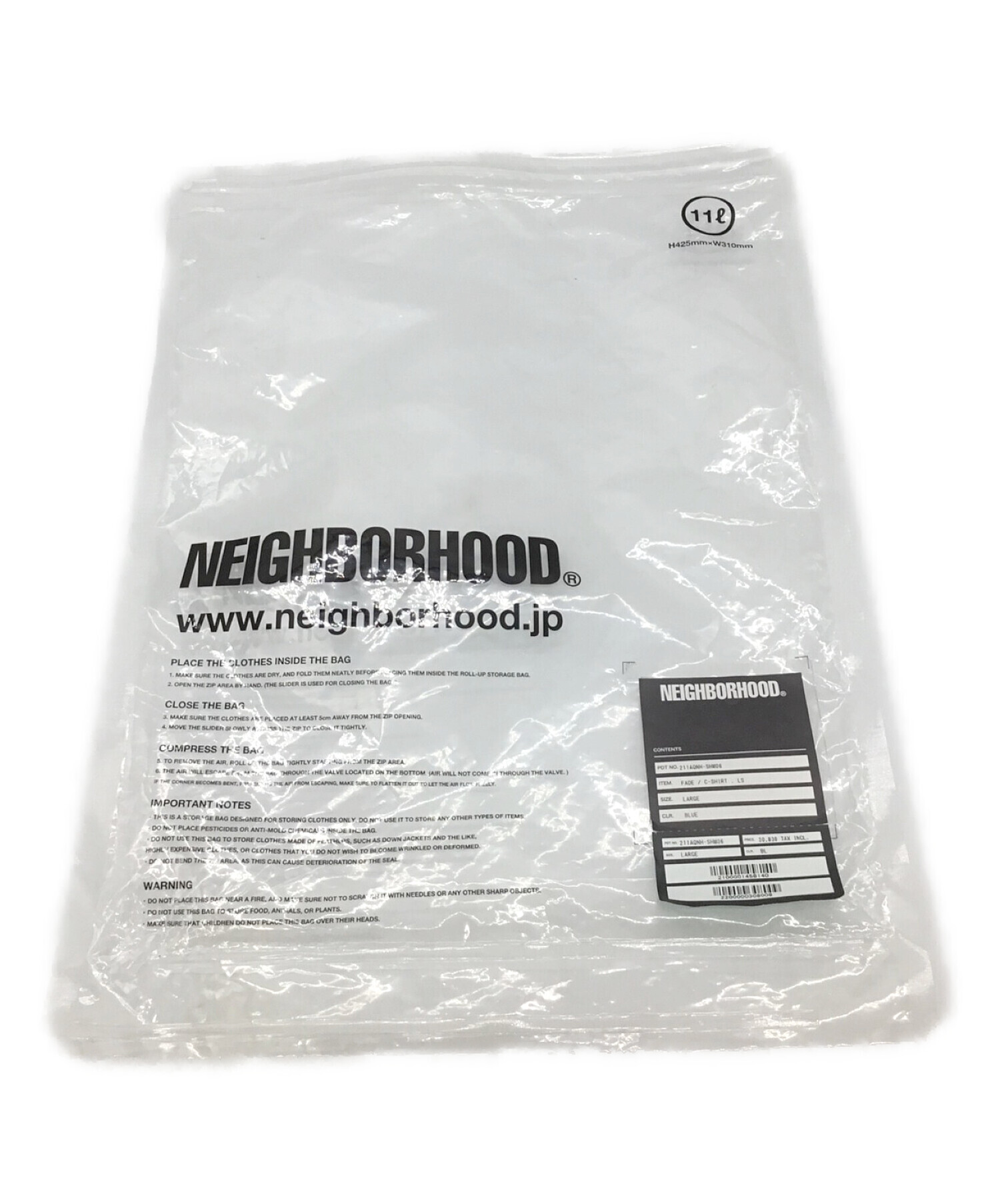 NEIGHBORHOOD (ネイバーフッド) FADE / C-SHIRT. LS ブルー×ブラック サイズ:L