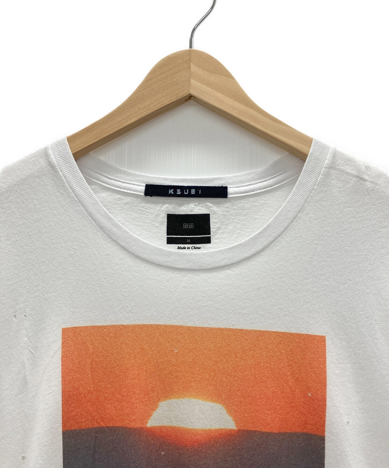 Ksubi (スビ) ダメージTシャツ ホワイト サイズ:M