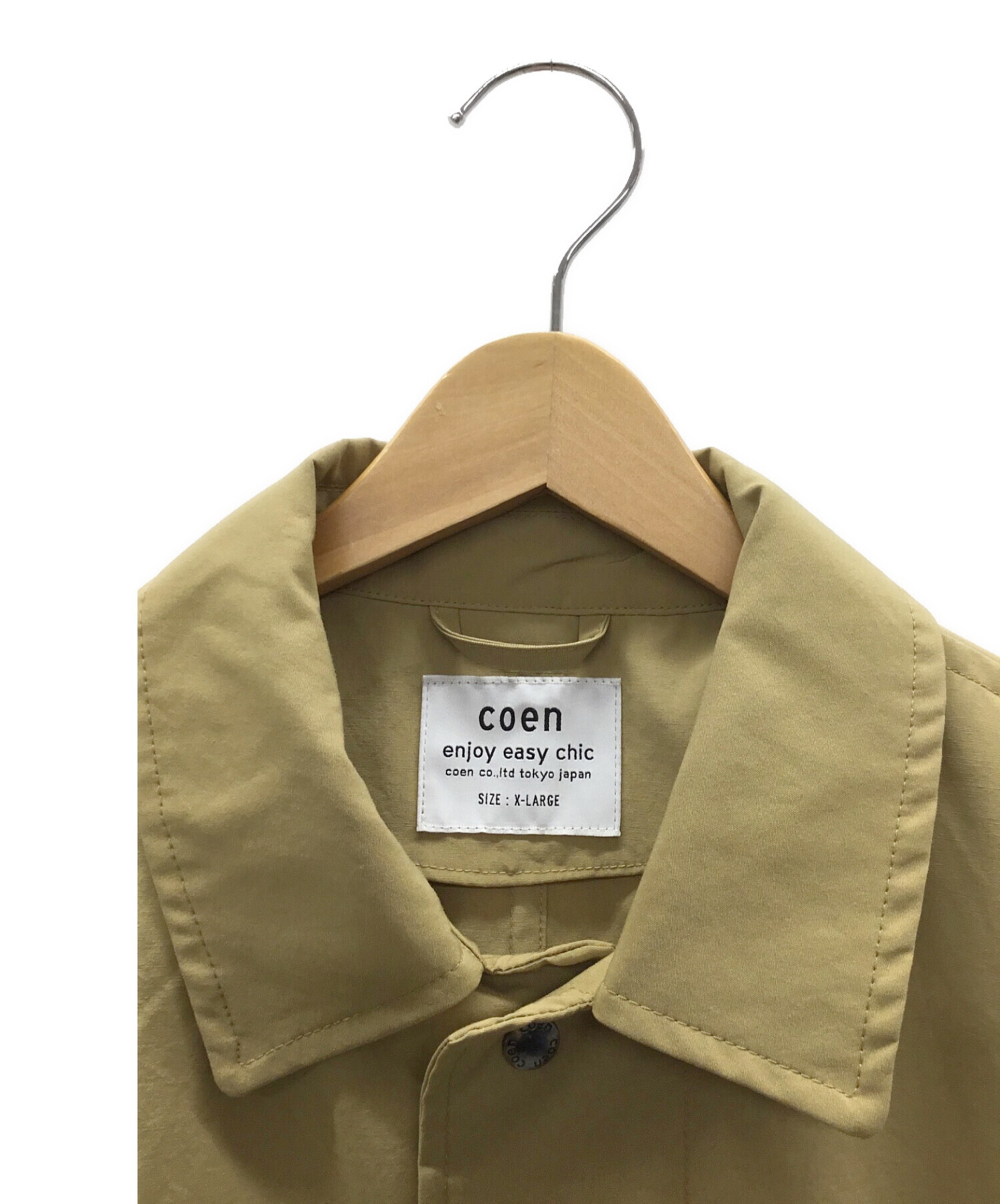 coen (コーエン) ステンカラーコート ベージュ サイズ:XL