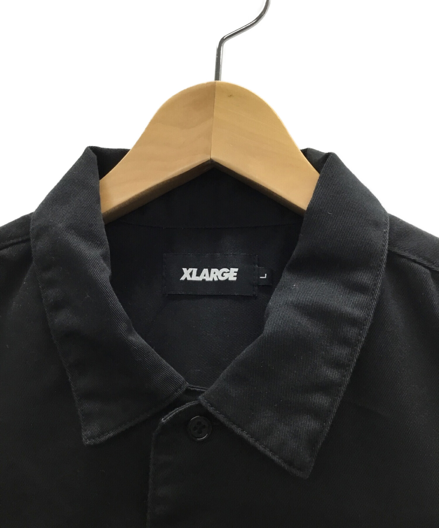 X-LARGE (エクストララージ) シャツジャケット ブラック サイズ:L