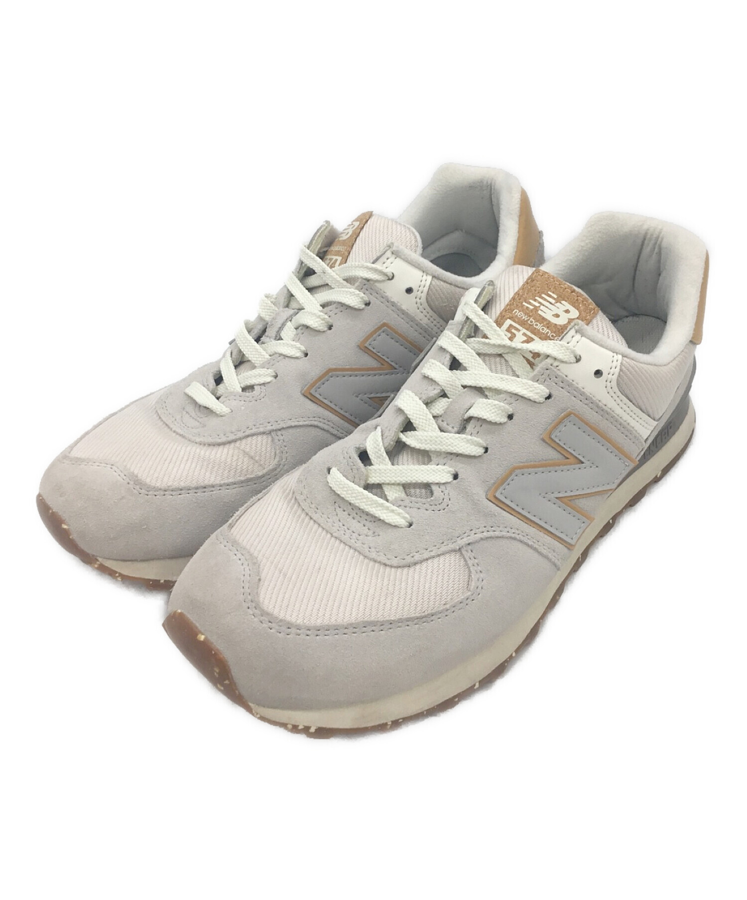 NEW BALANCE (ニューバランス) スニーカー グレー×ベージュ サイズ:29