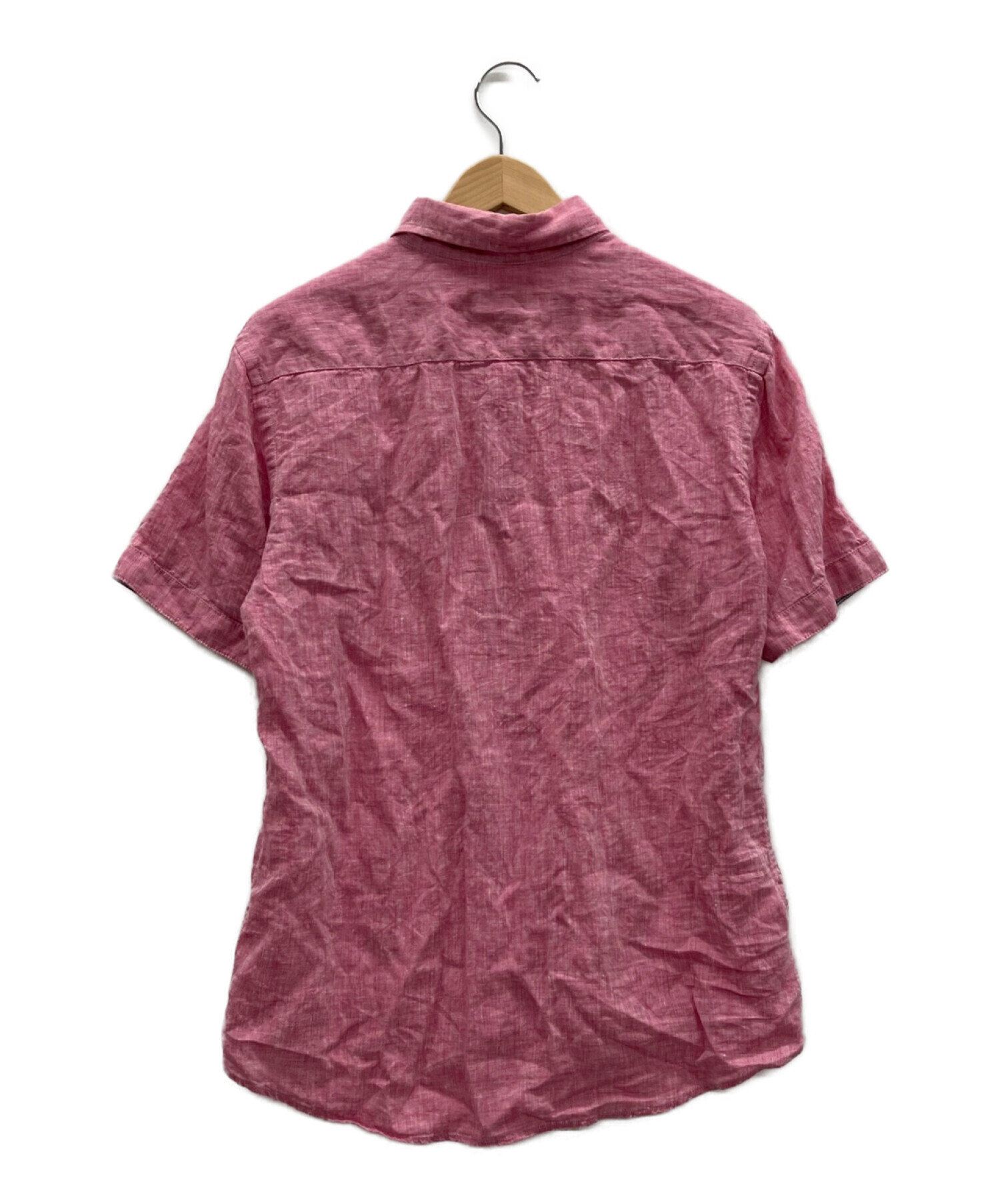 BURBERRY BLACK LABEL (バーバリーブラックレーベル) 半袖シャツ ピンク サイズ:2