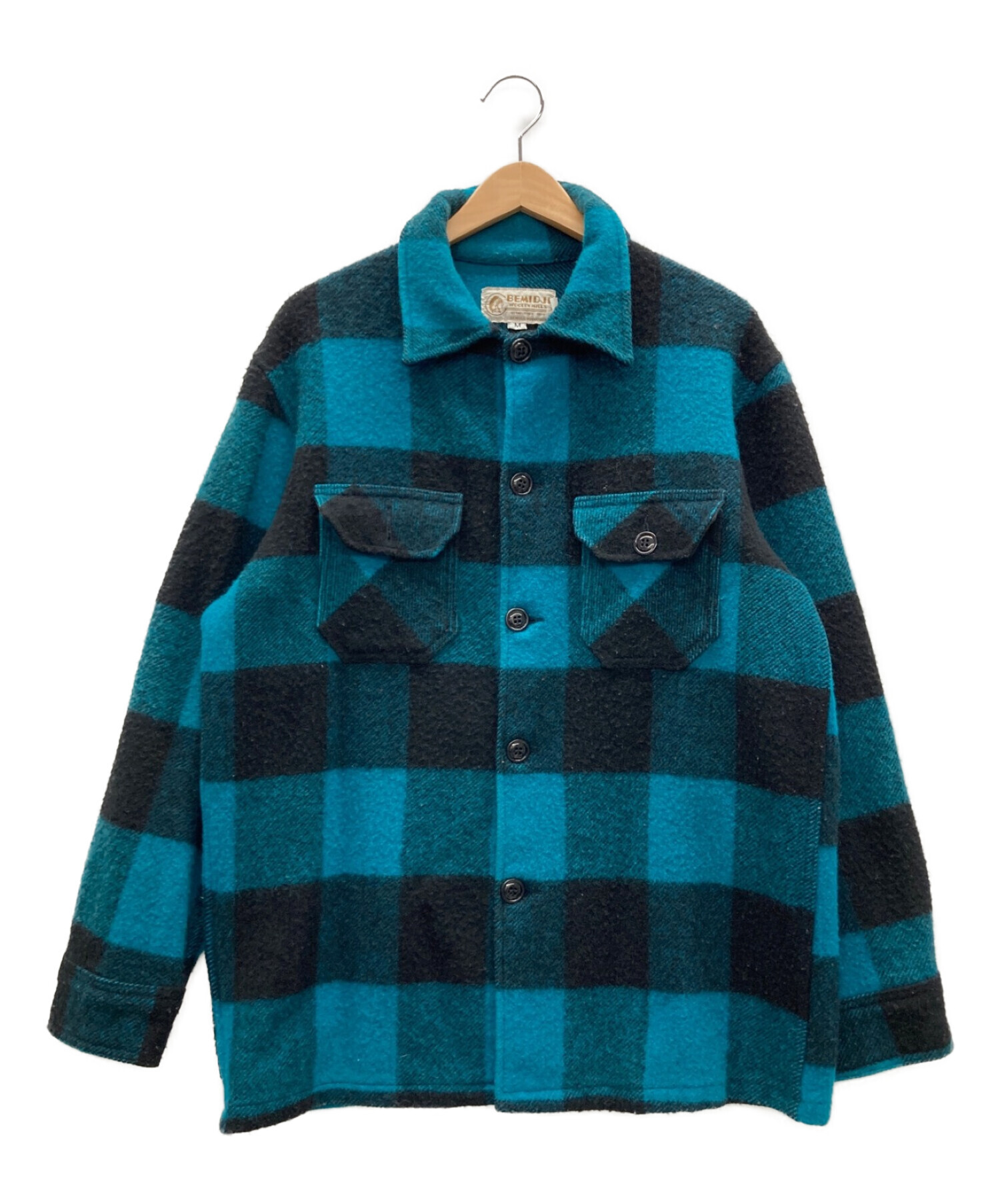 BEMIDJI WOOLEN MILLS (ベミジウーレンミルズ) ウールシャツジャケット ブルー サイズ:M