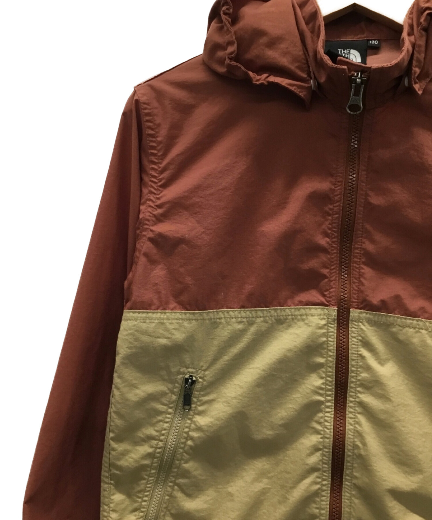 THE NORTH FACE (ザ ノース フェイス) コンパクトジャケット ブラウン×ベージュ サイズ:130