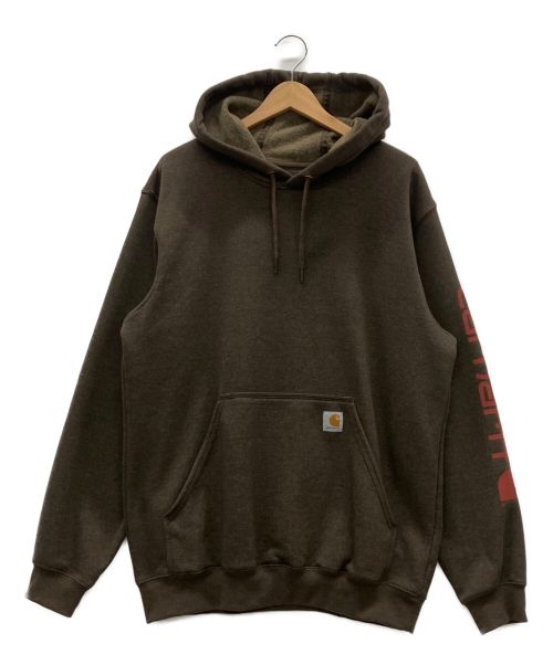 【中古・古着通販】CarHartt (カーハート) パーカー ブラウン サイズ