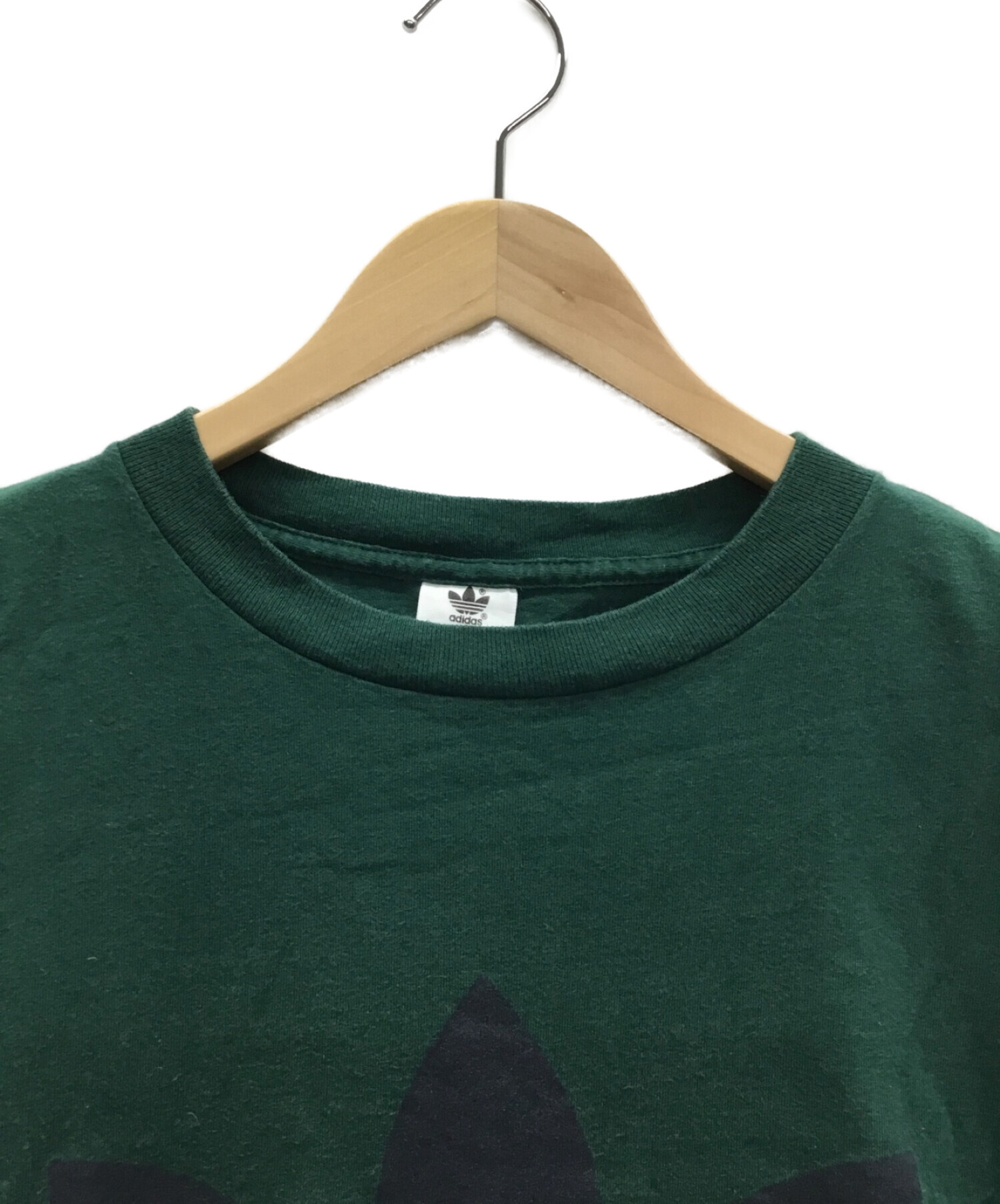 中古・古着通販】adidas (アディダス) トレフォルロゴTシャツ グリーン