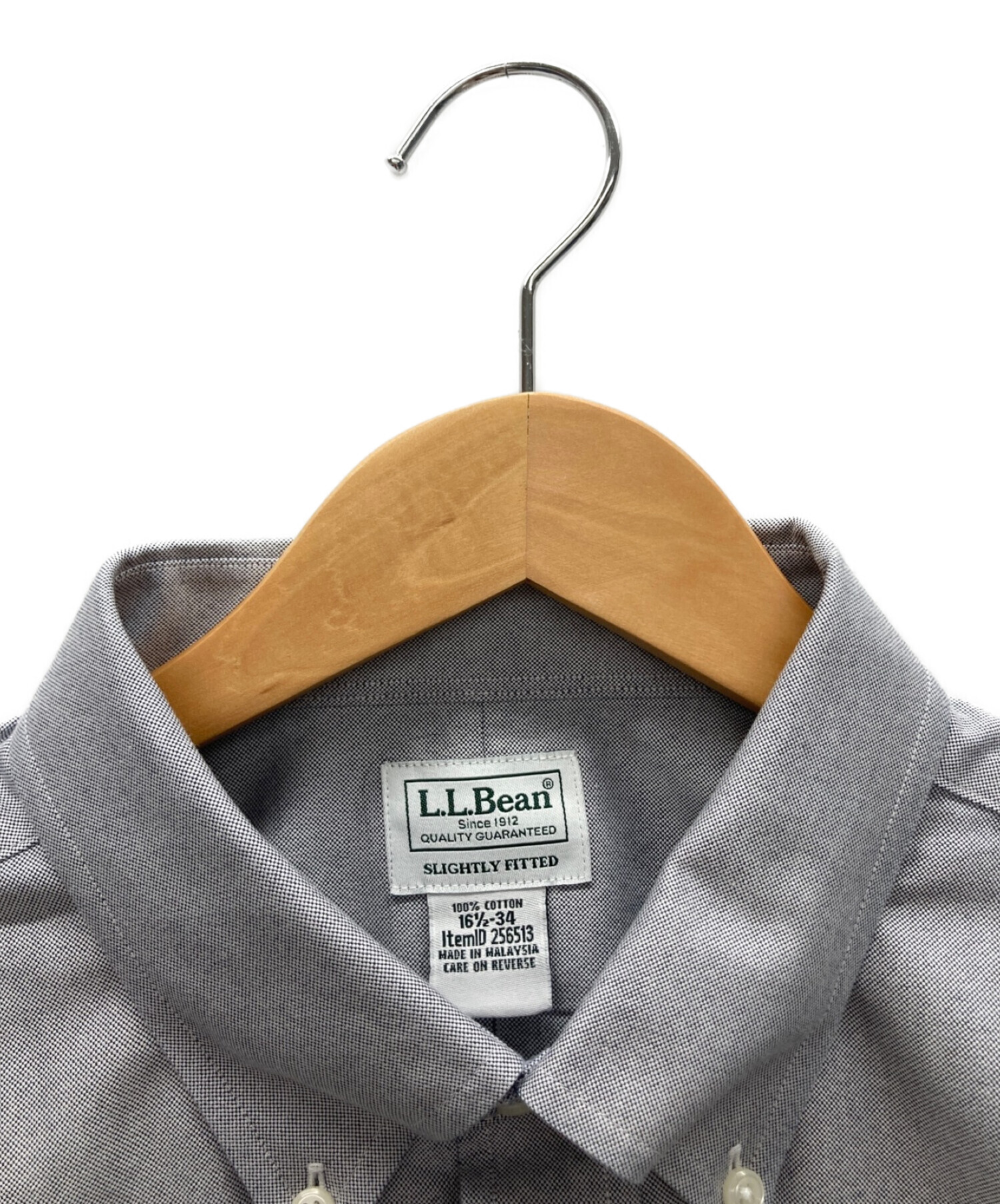 L.L.Bean (エルエルビーン) オックスフォードBDシャツ GNMTL GRAY サイズ:161/2-34 未使用品