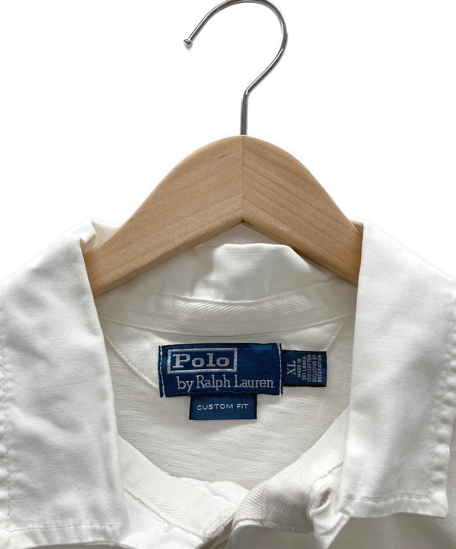 POLO RALPH LAUREN (ポロ・ラルフローレン) 長袖ポロシャツ ホワイト サイズ:XL