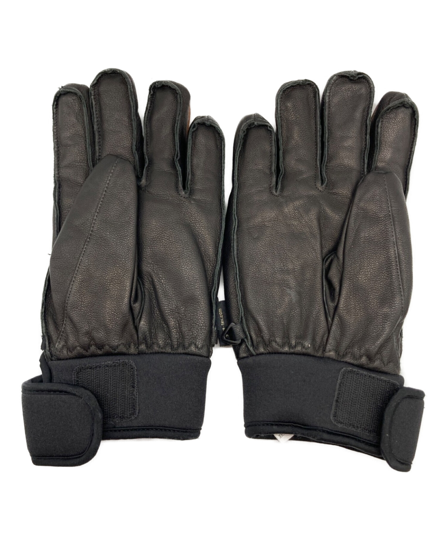 HESTRA (ヘストラ) 手袋 ブラック×ブラウン サイズ:9