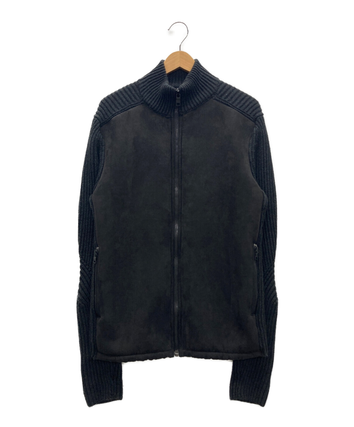 ARMANI EXCHANGE (アルマーニ エクスチェンジ) ニットジャケット ブラック サイズ:不明