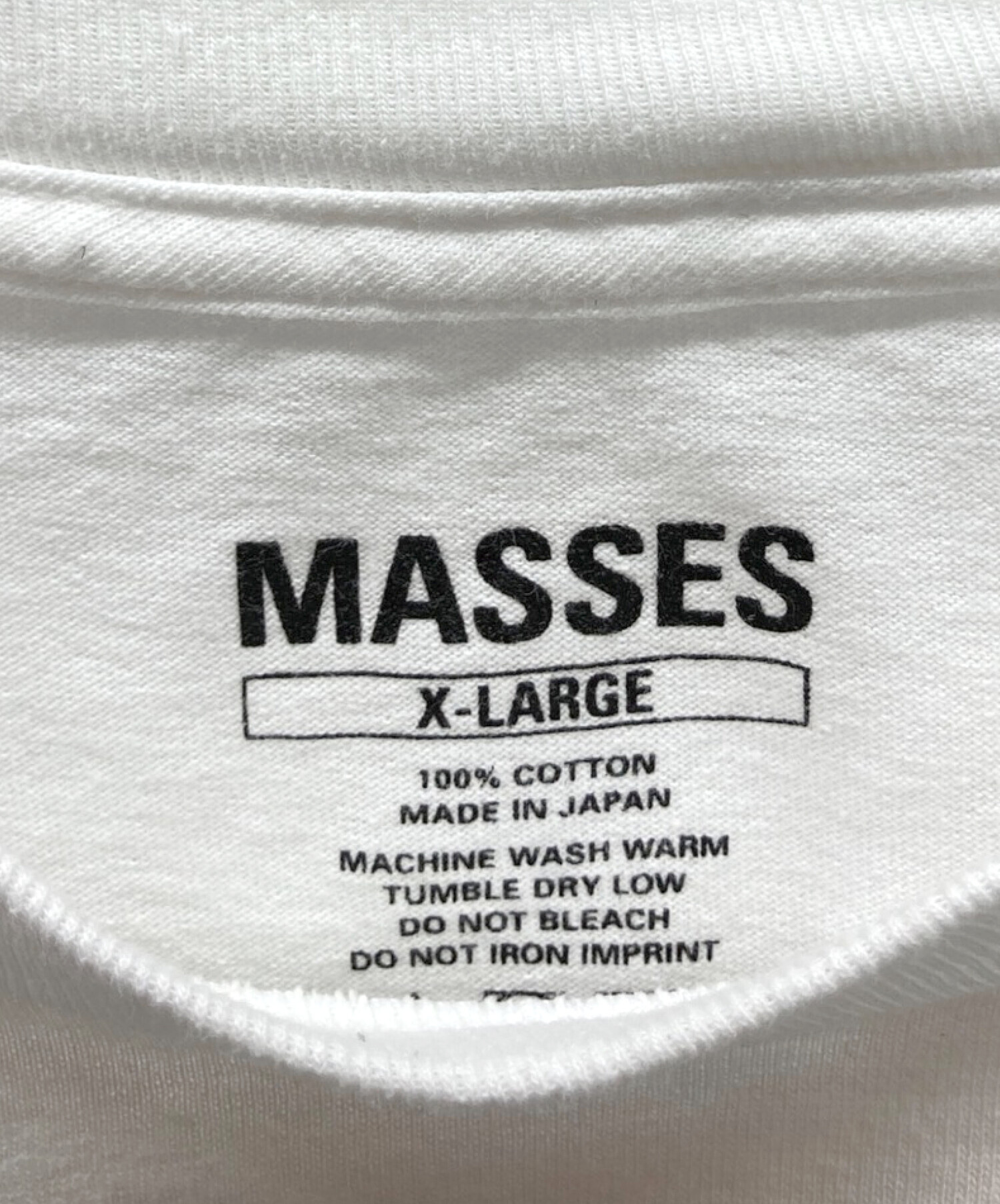 MASSES (マシス) ロングスリーブカットソー ホワイト サイズ:XL