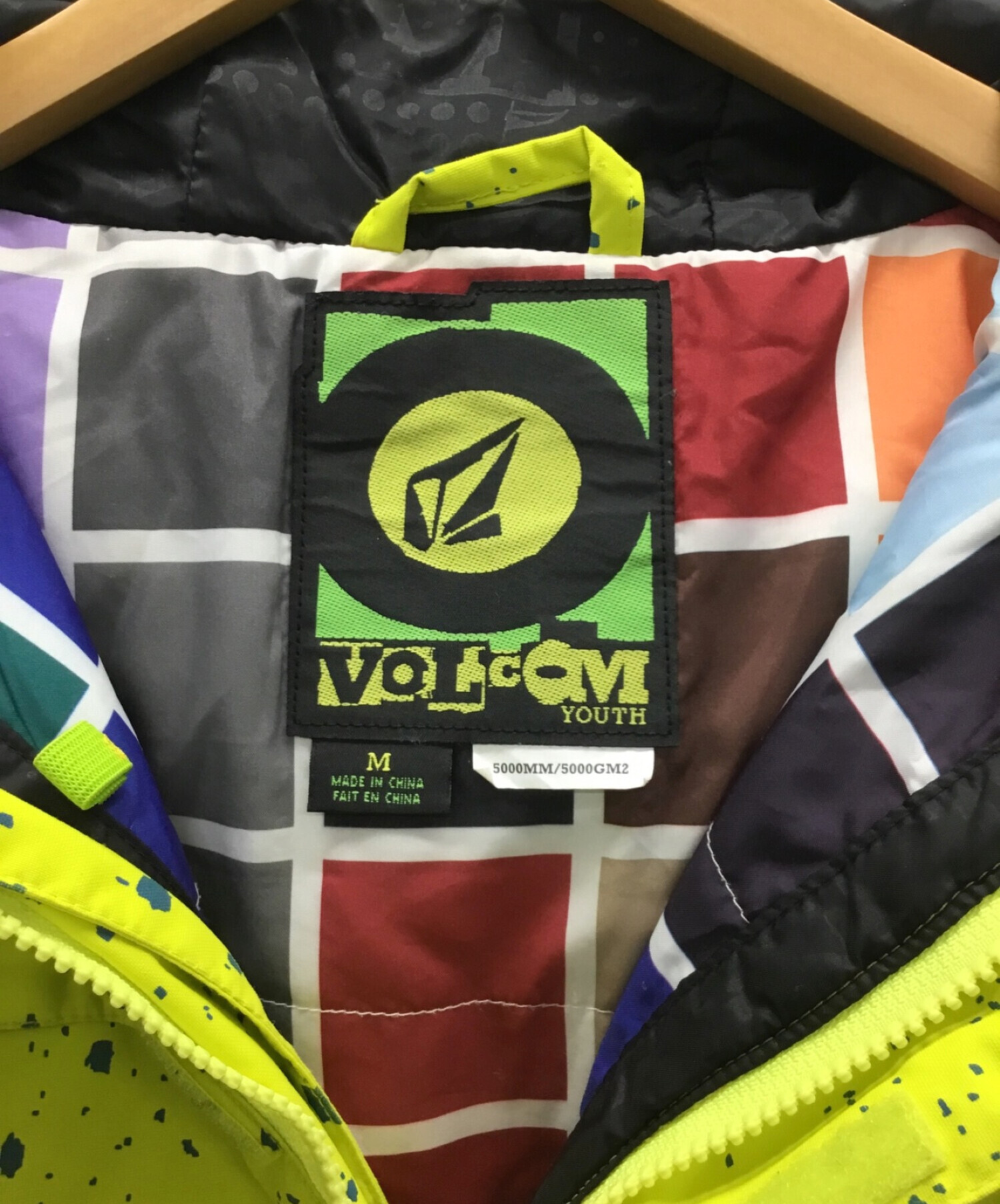 VOLCOM (ボルコム) スノーボードウェア(セット) イエロー×ブルー サイズ:M