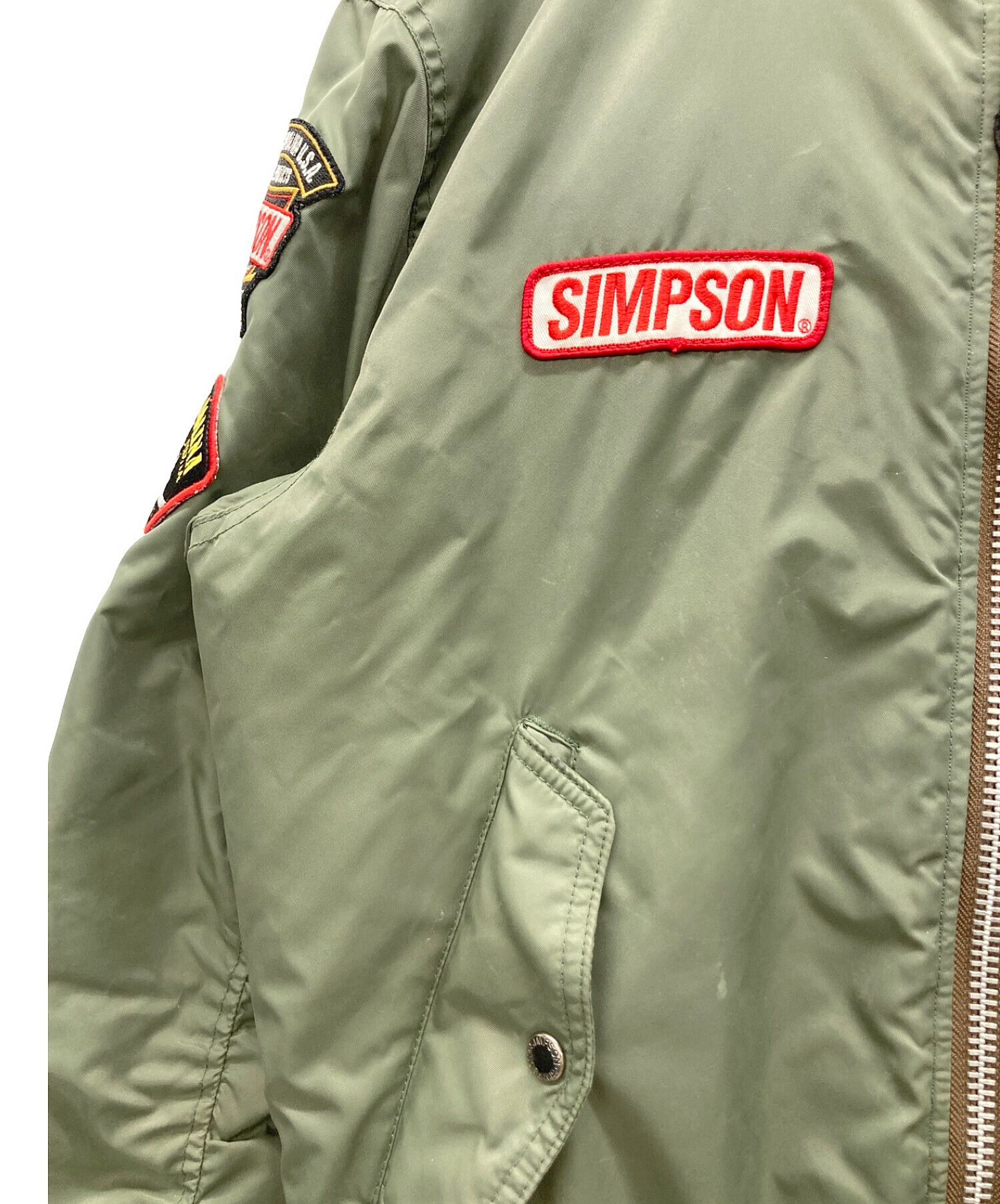 SIMPSON (シンプソン) MA-1ジャケット カーキ サイズ:L
