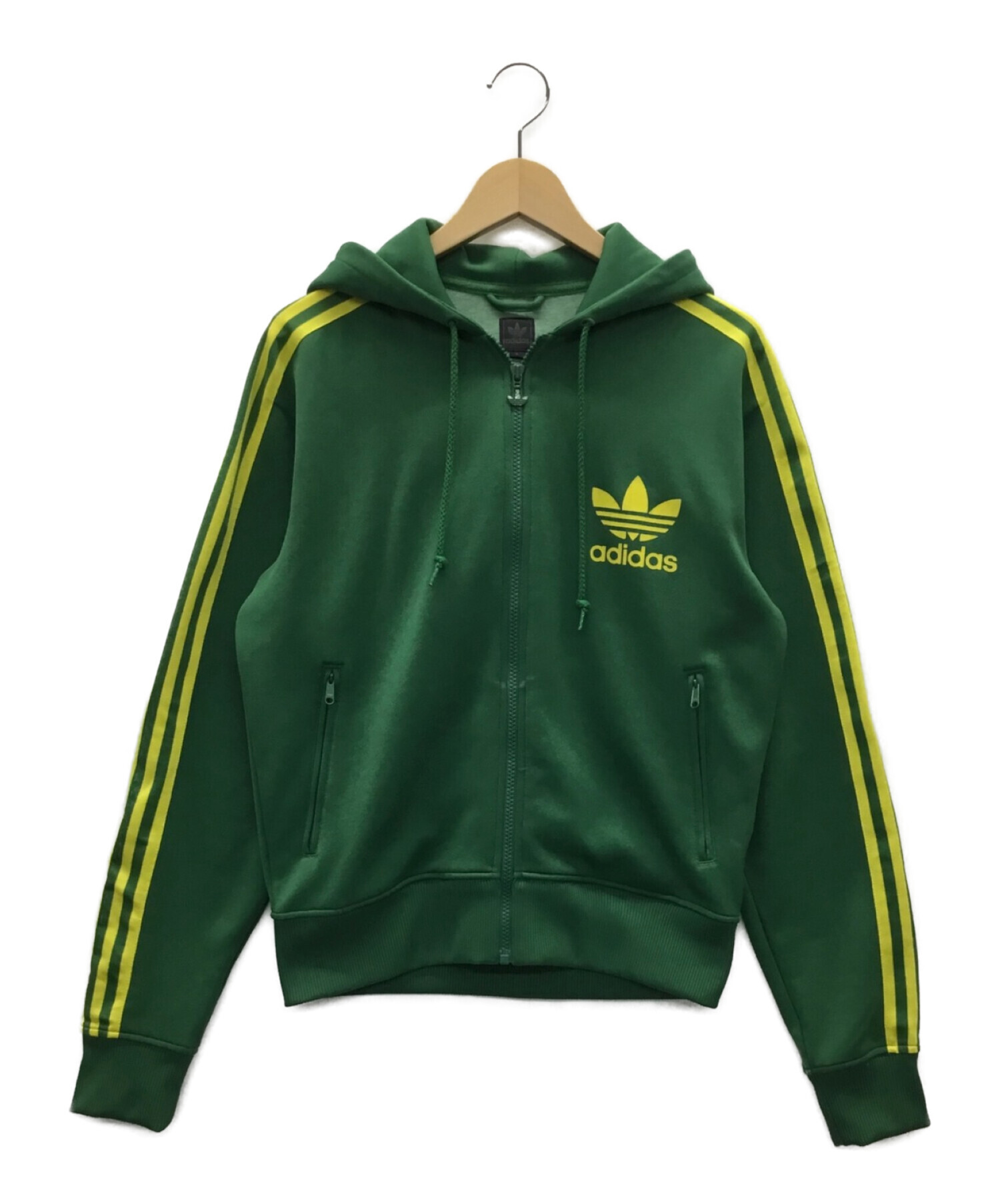 adidas (アディダス) ジップパーカー グリーン サイズ:L