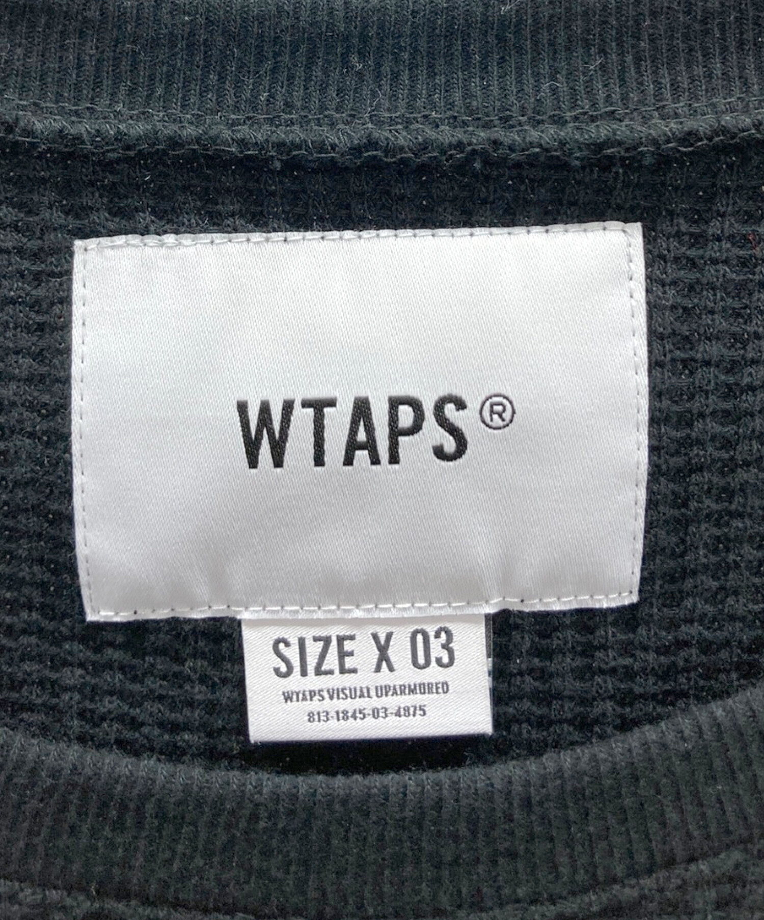 WTAPS (ダブルタップス) ワッフルカットソー ブラック サイズ:X03