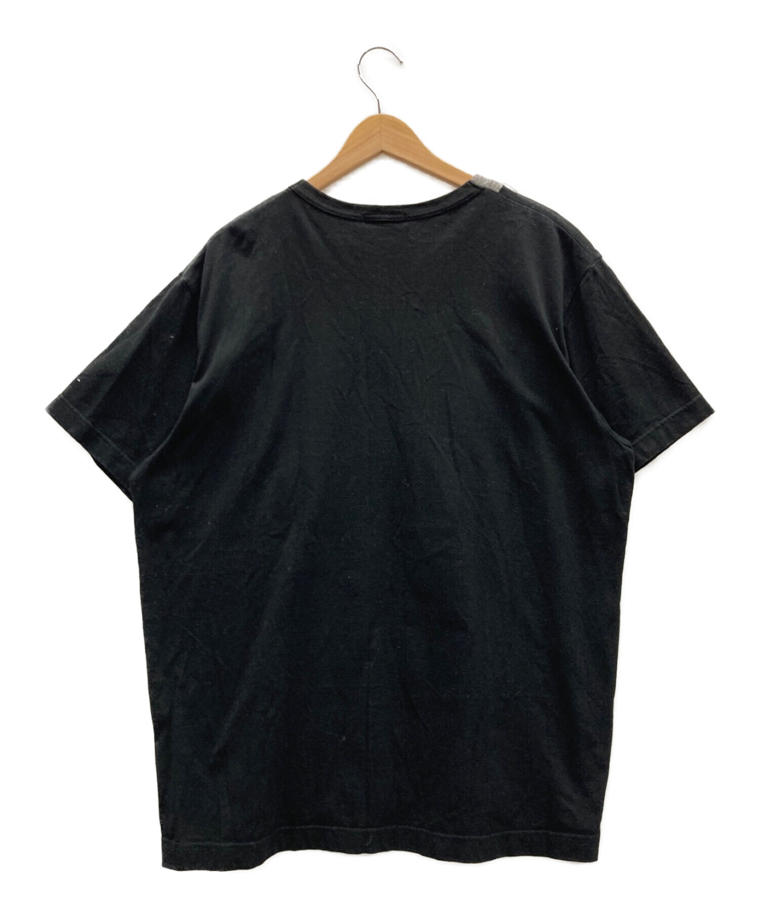 COMME des GARCONS HOMME PLUS (コムデギャルソンオムプリュス) 切替デザインTシャツ ブラック×グレー サイズ:L